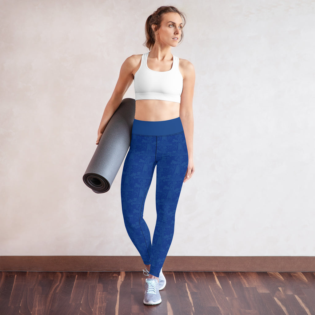 The Tower Tarot Card Yoga Leggings