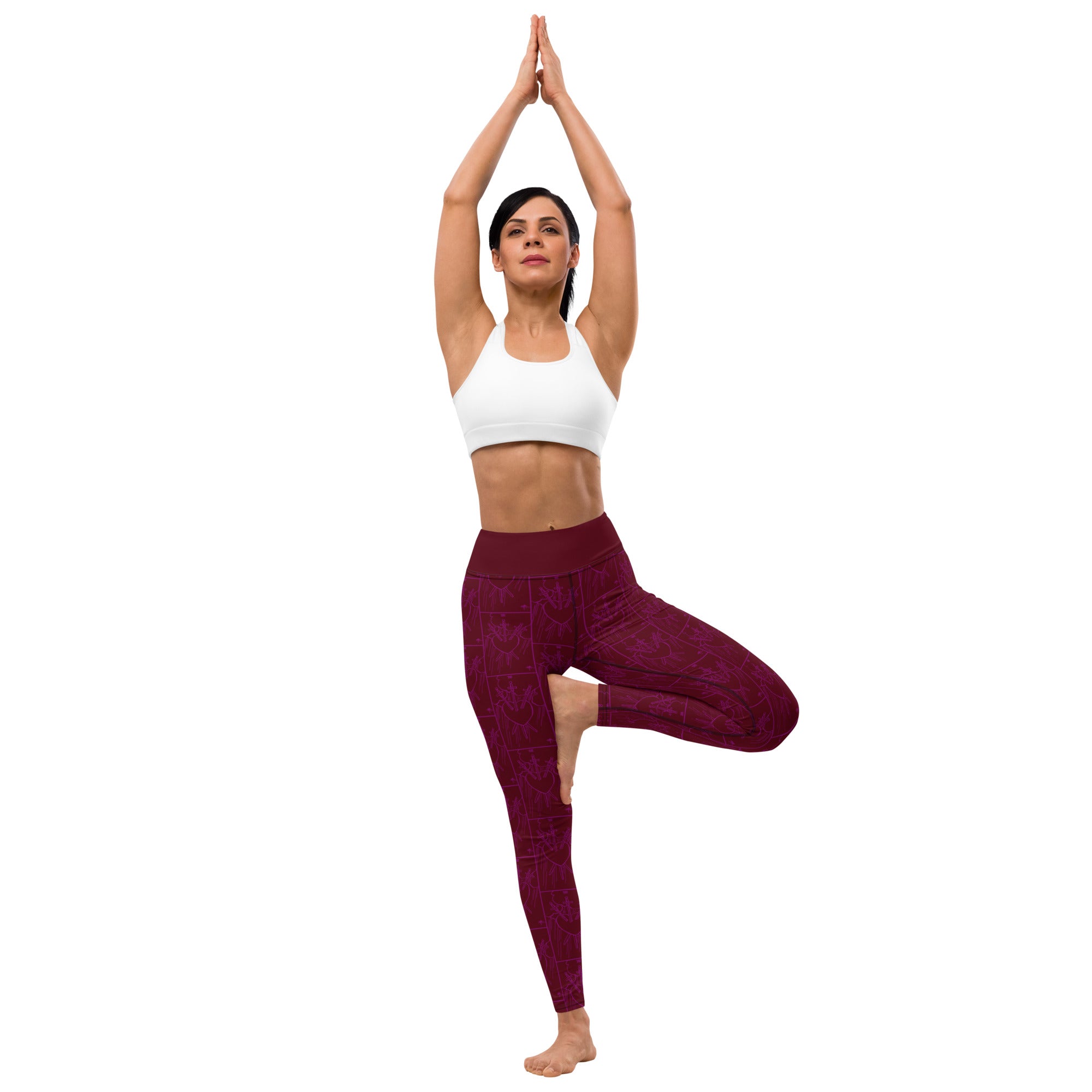 Three of Swords Tarot Card Yoga Leggings
