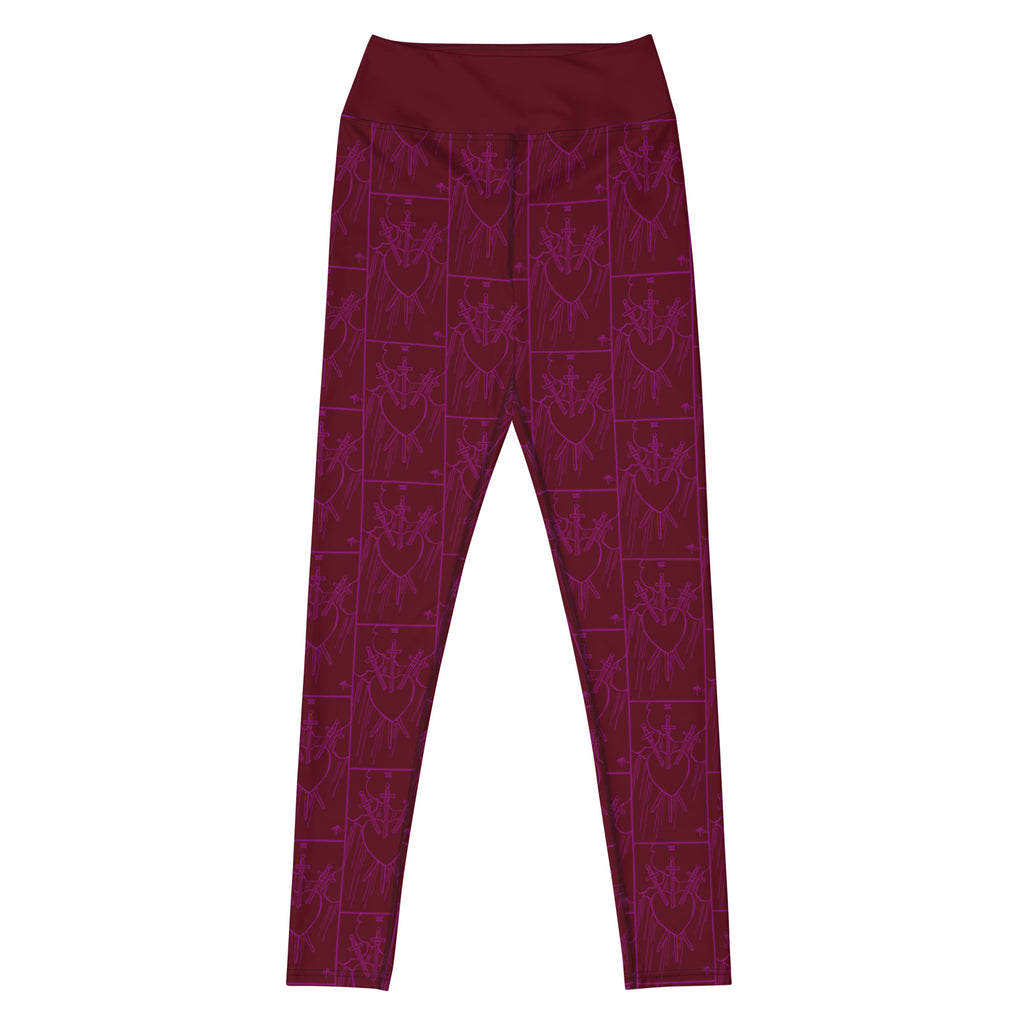 Three of Swords Tarot Card Yoga Leggings