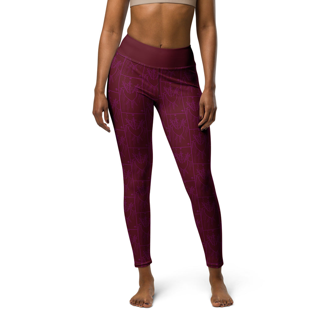 Three of Swords Tarot Card Yoga Leggings
