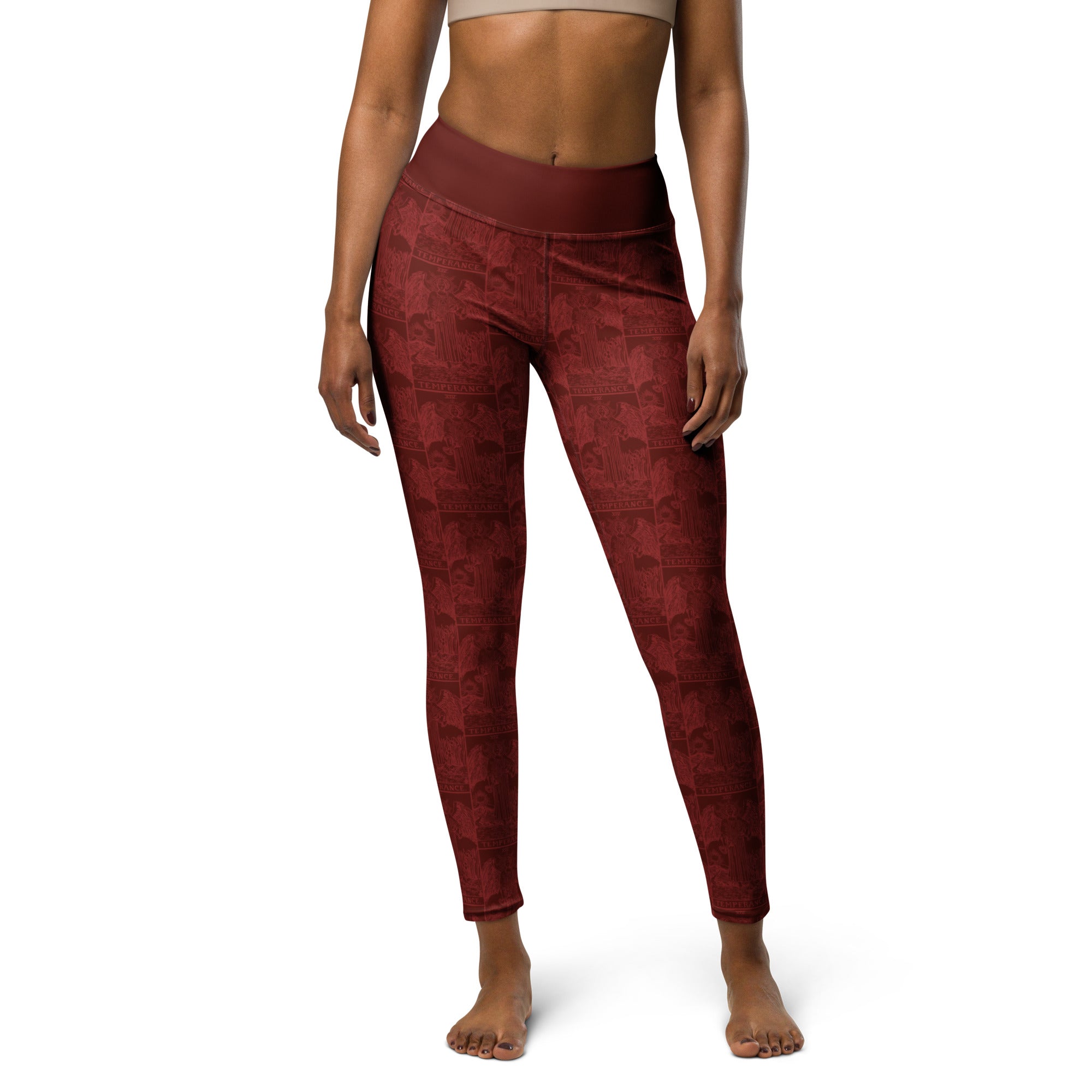 Temperance Tarot Card Yoga Leggings
