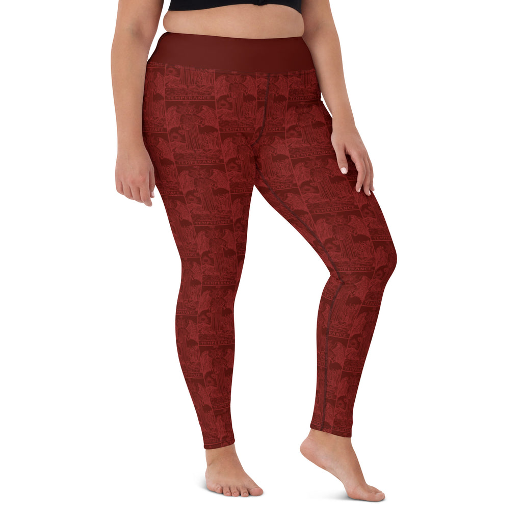 Temperance Tarot Card Yoga Leggings