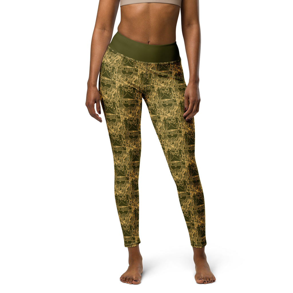 The Lovers Tarot Card Yoga Leggings