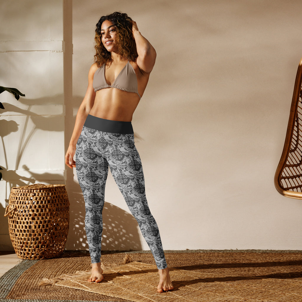Wheel of Fortune Tarot Card Yoga Leggings
