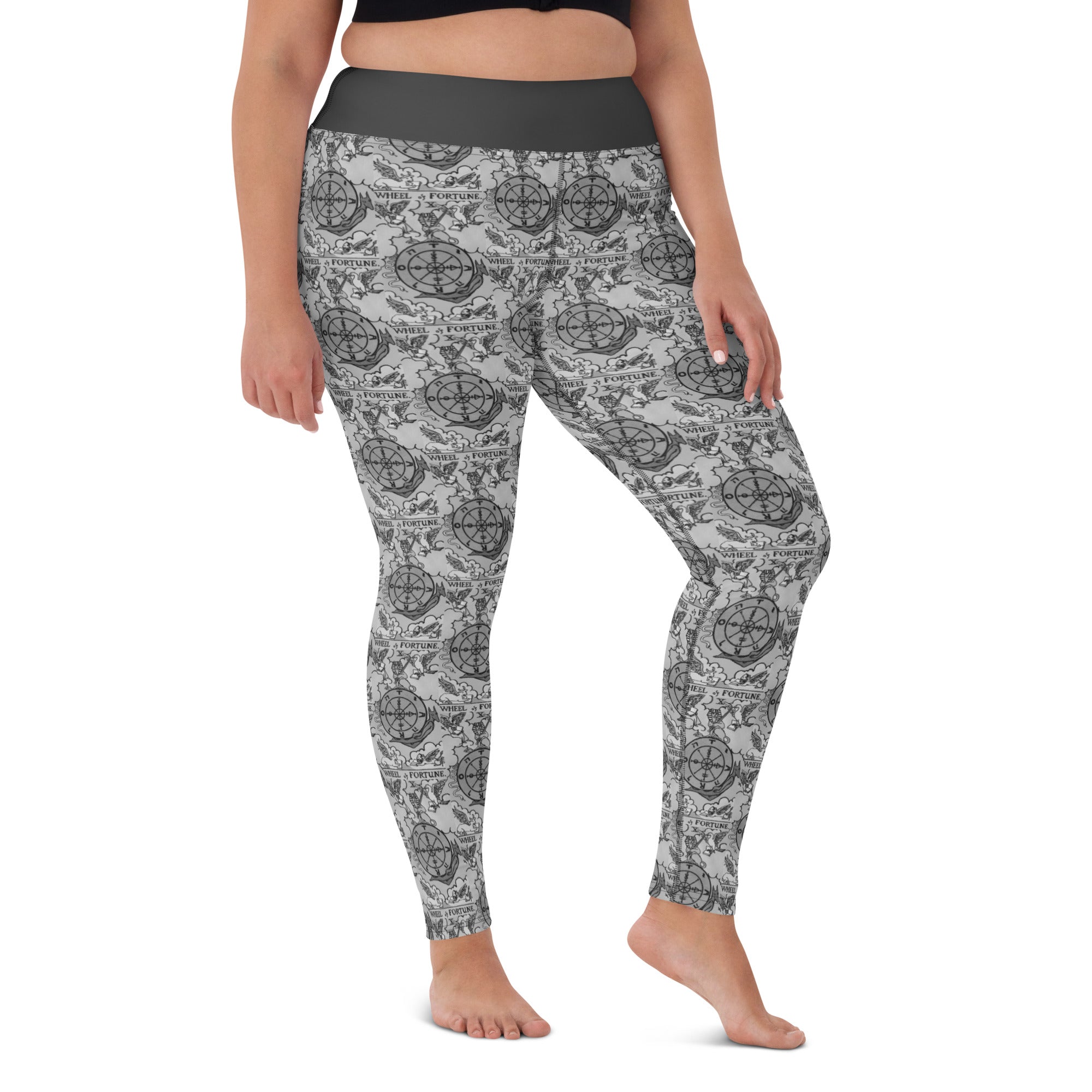 Wheel of Fortune Tarot Card Yoga Leggings