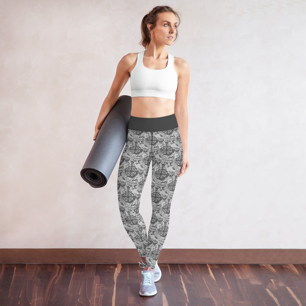 Wheel of Fortune Tarot Card Yoga Leggings