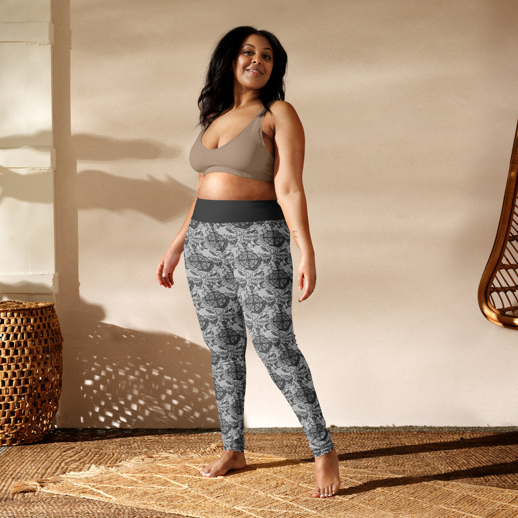 Wheel of Fortune Tarot Card Yoga Leggings