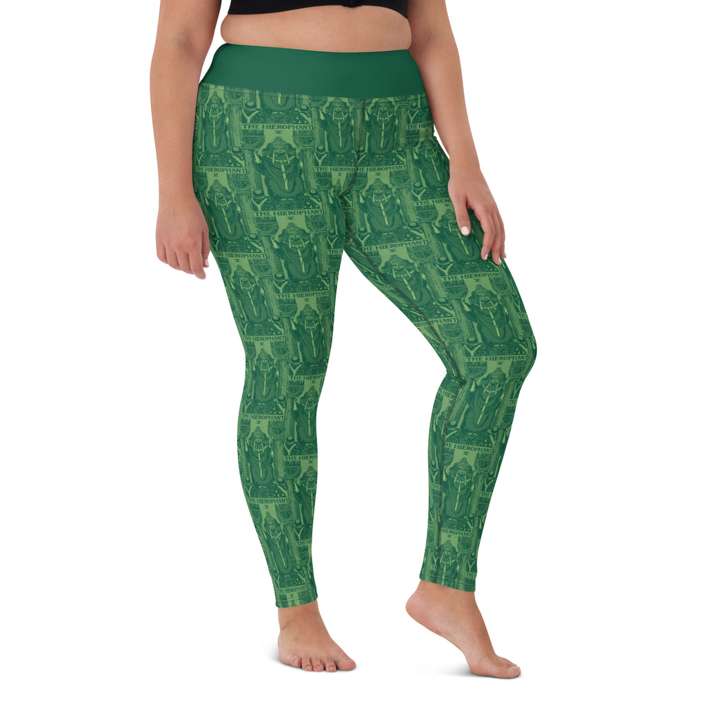Hierophant Tarot Card Yoga Leggings