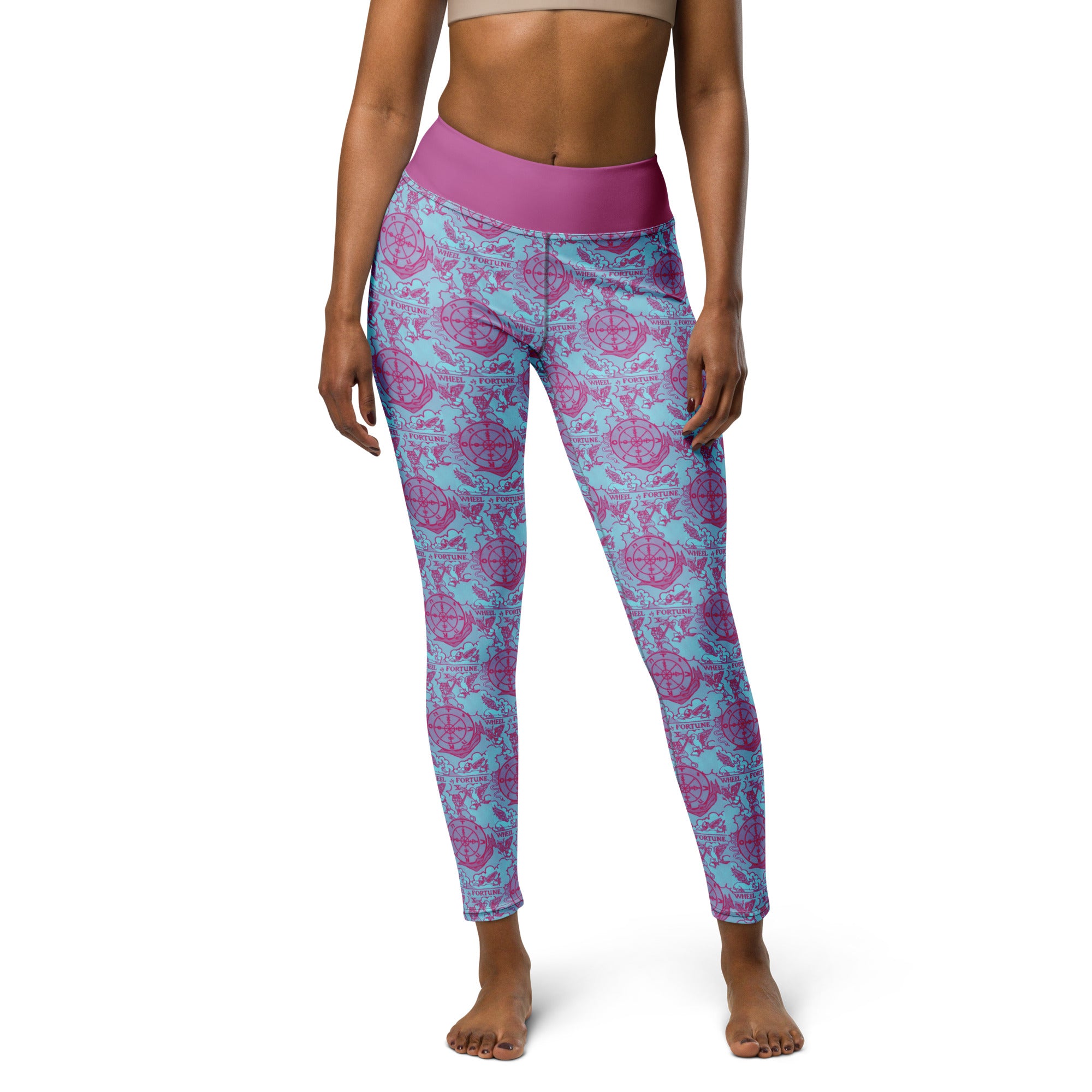 Wheel of Fortune Tarot Card Yoga Leggings