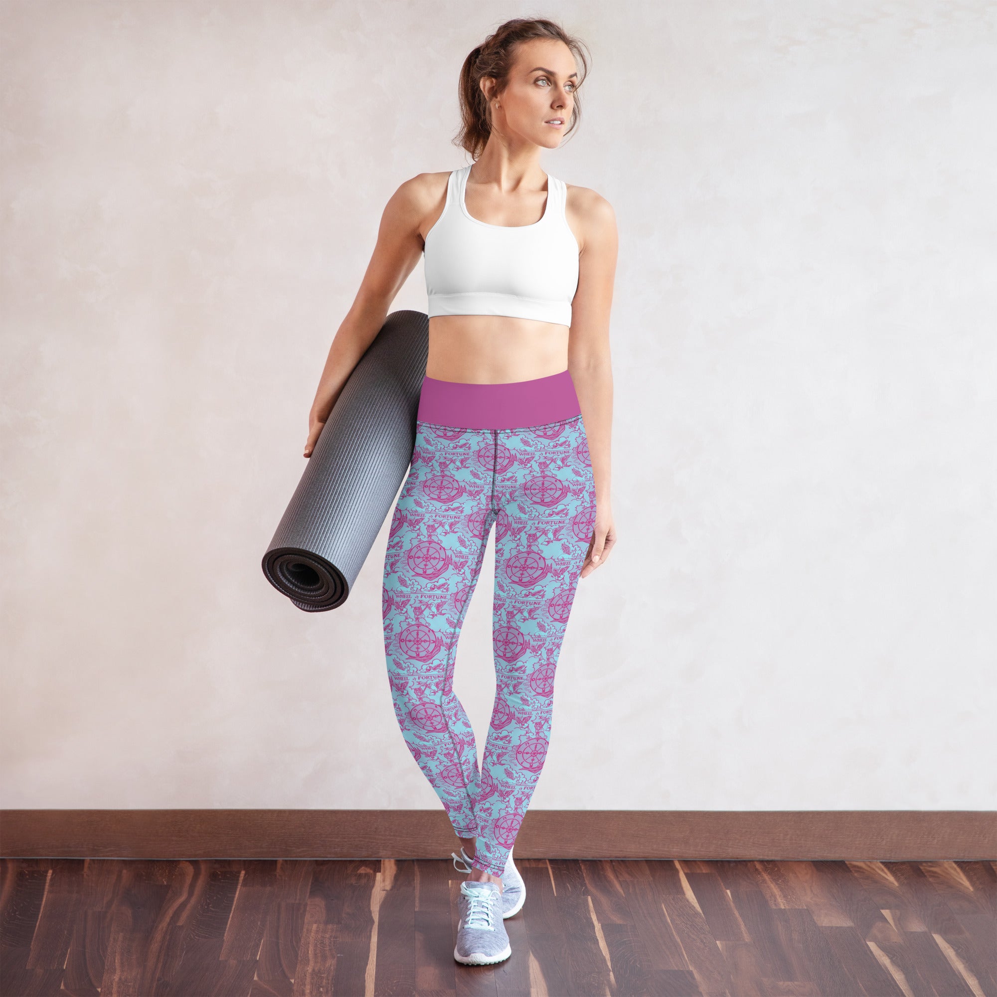 Wheel of Fortune Tarot Card Yoga Leggings