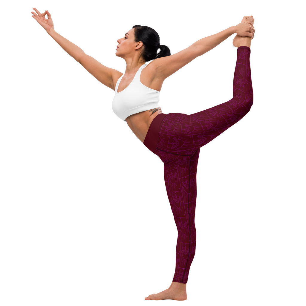 Three of Swords Tarot Card Yoga Leggings