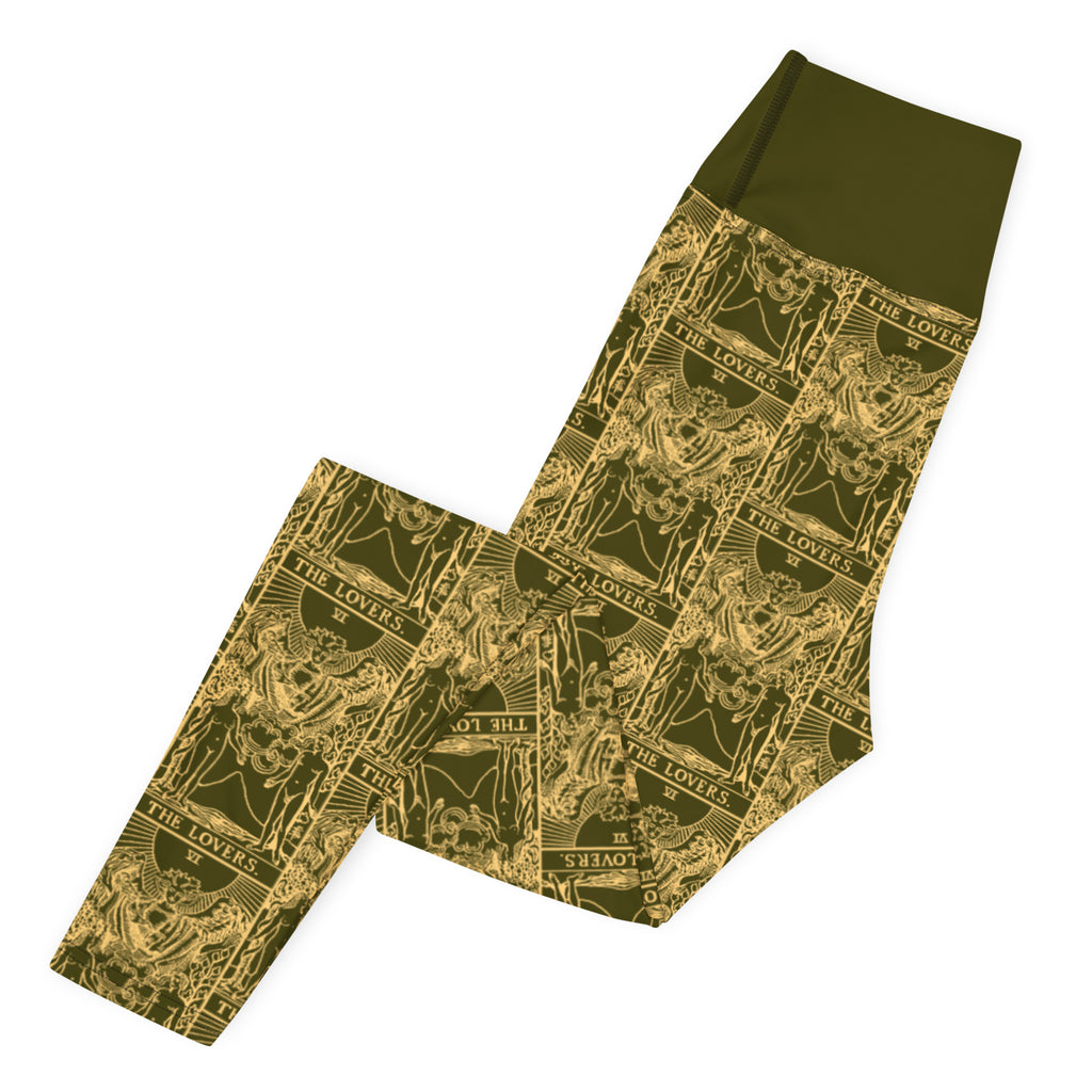 The Lovers Tarot Card Yoga Leggings