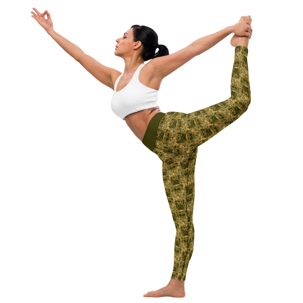 The Lovers Tarot Card Yoga Leggings