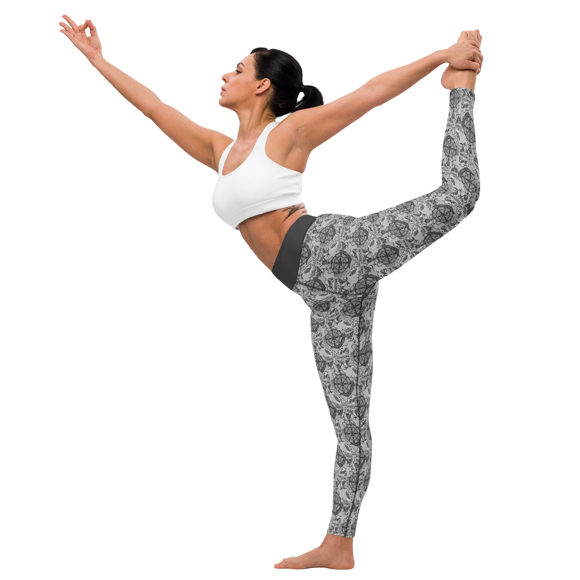 Wheel of Fortune Tarot Card Yoga Leggings