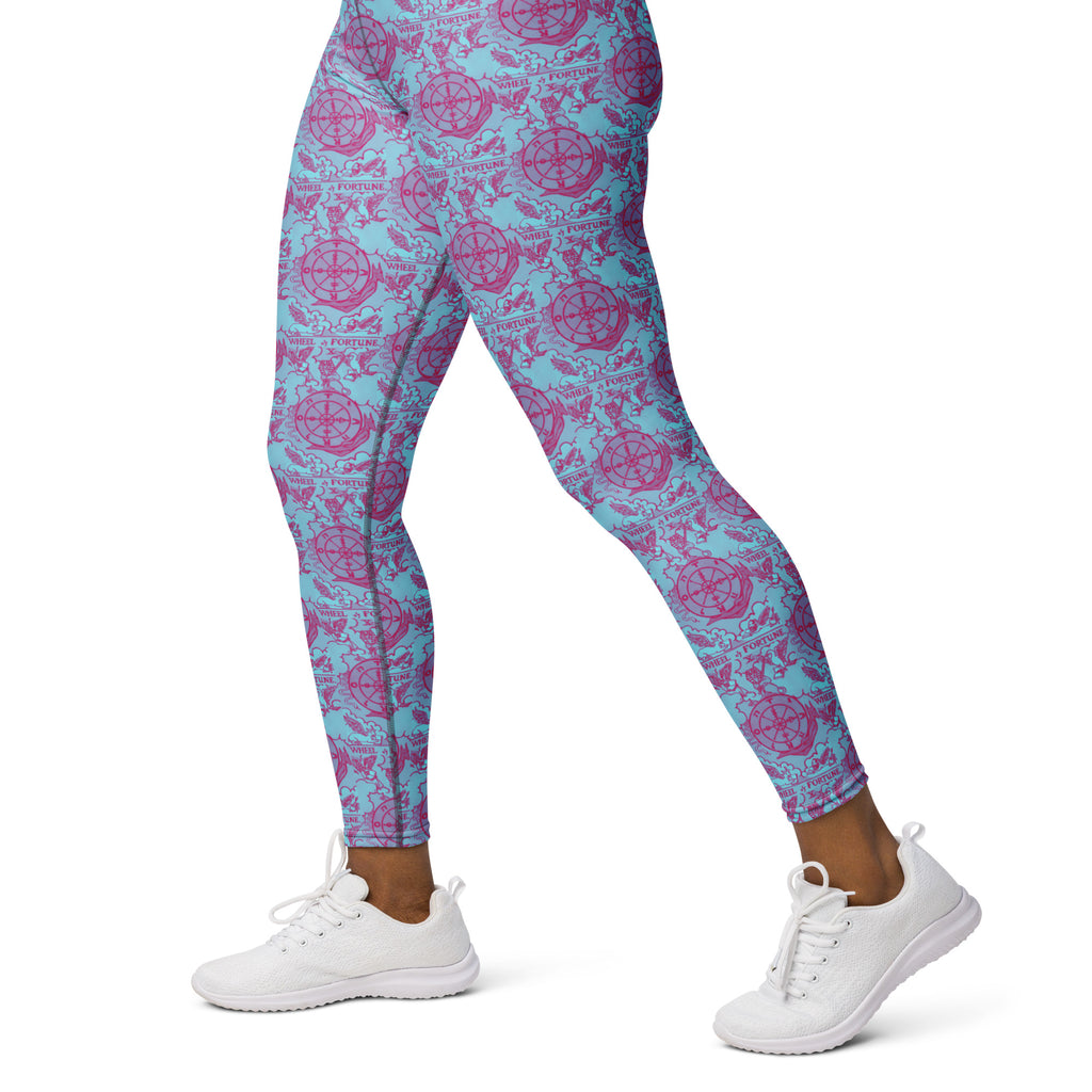 Wheel of Fortune Tarot Card Yoga Leggings