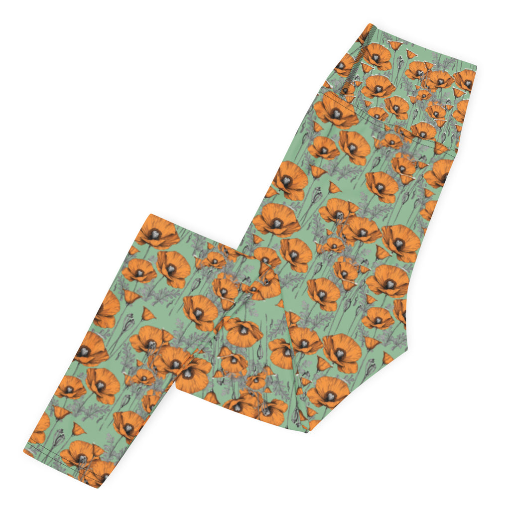 Original California Poppies Yoga Leggings