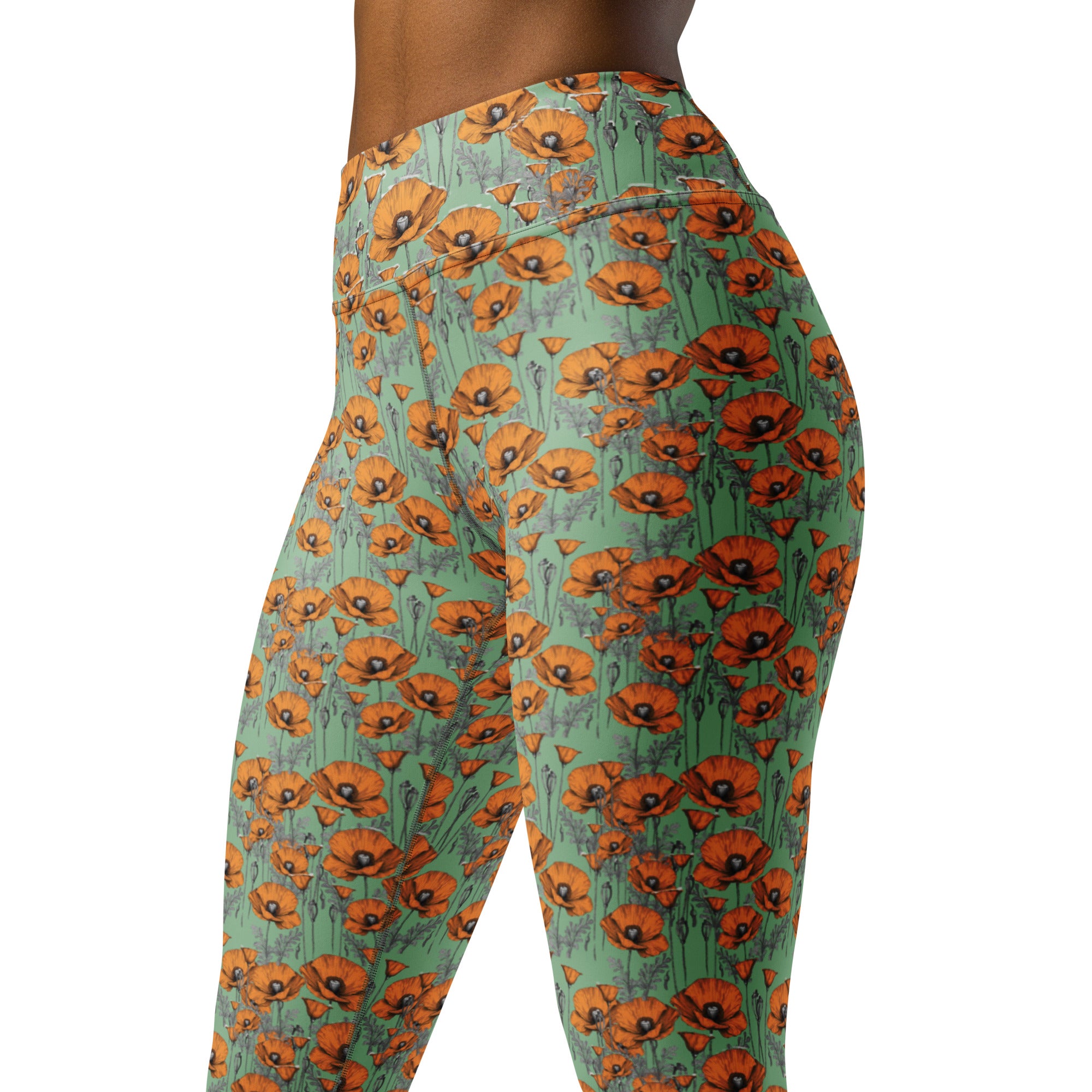 Original California Poppies Yoga Leggings