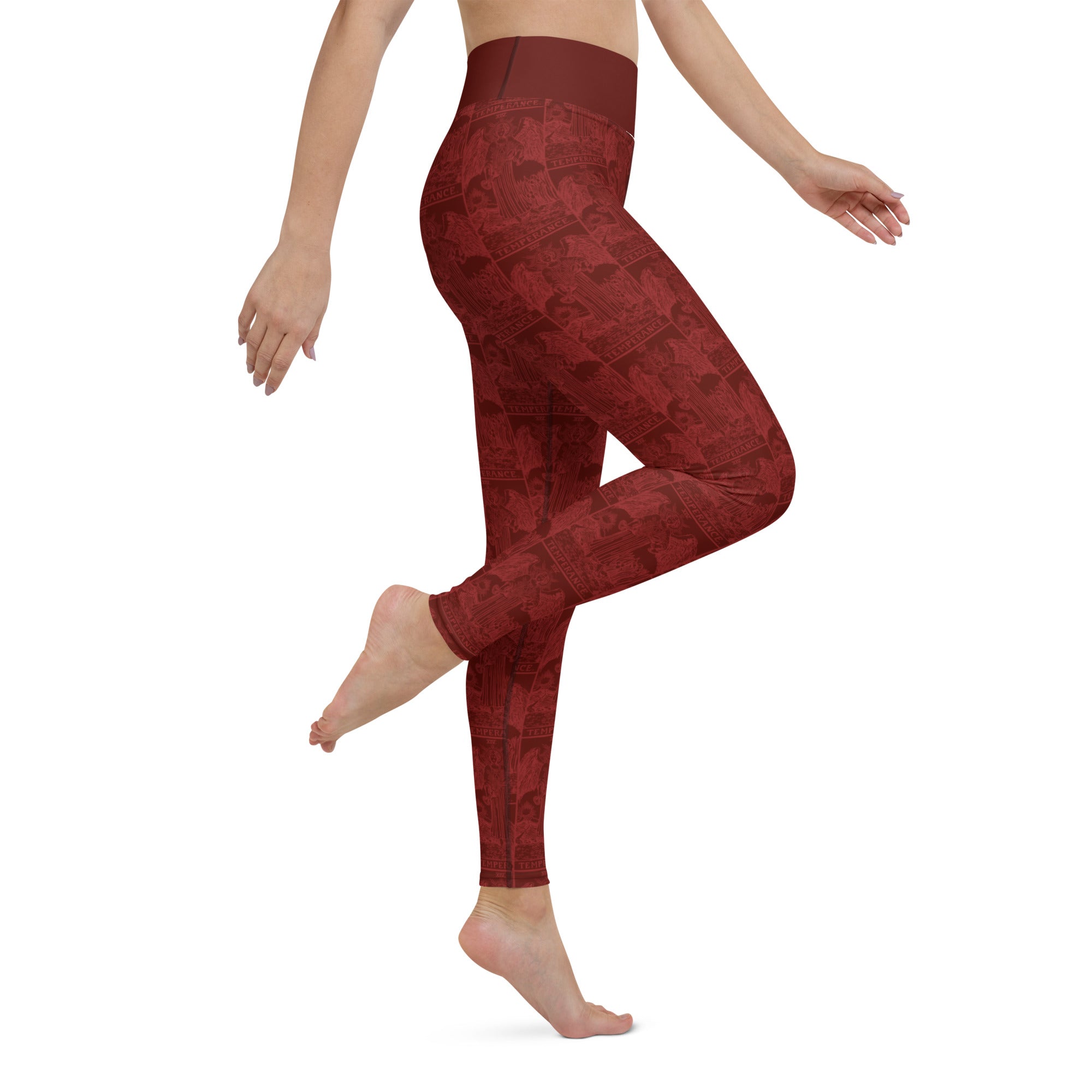 Temperance Tarot Card Yoga Leggings