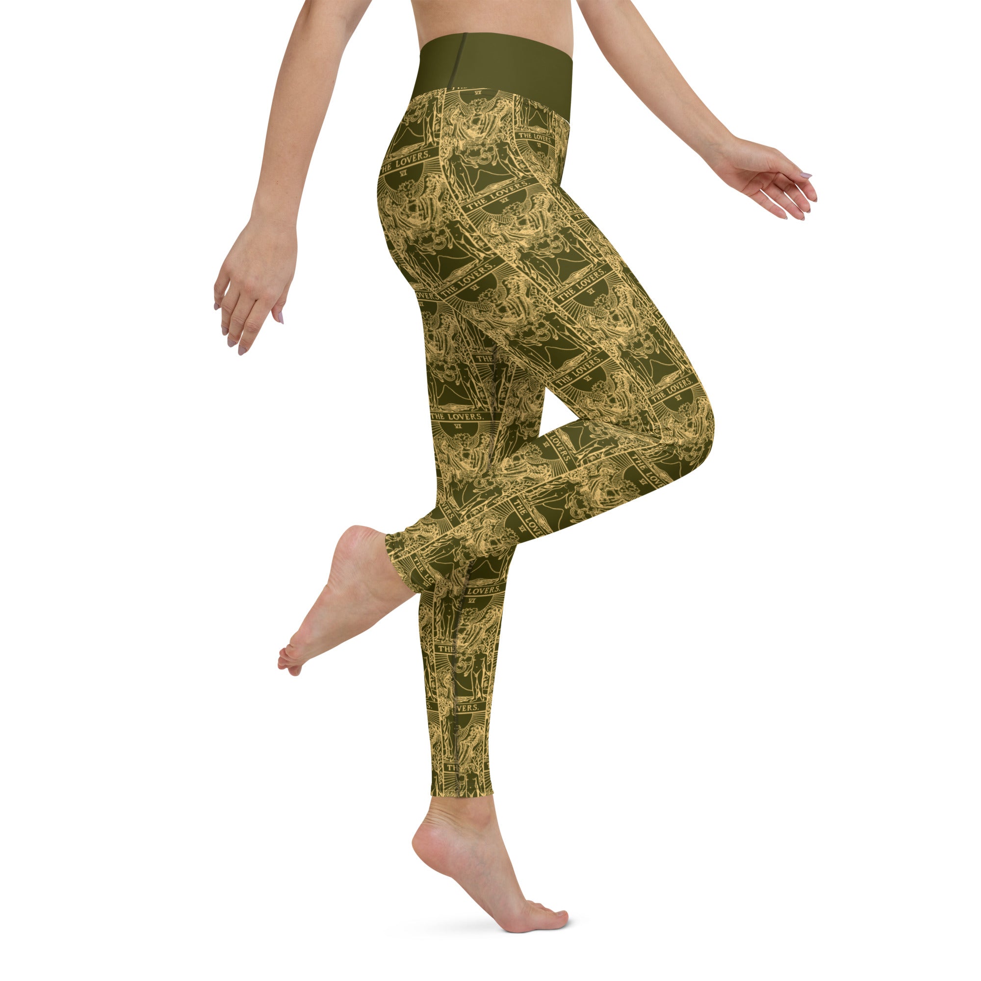 The Lovers Tarot Card Yoga Leggings