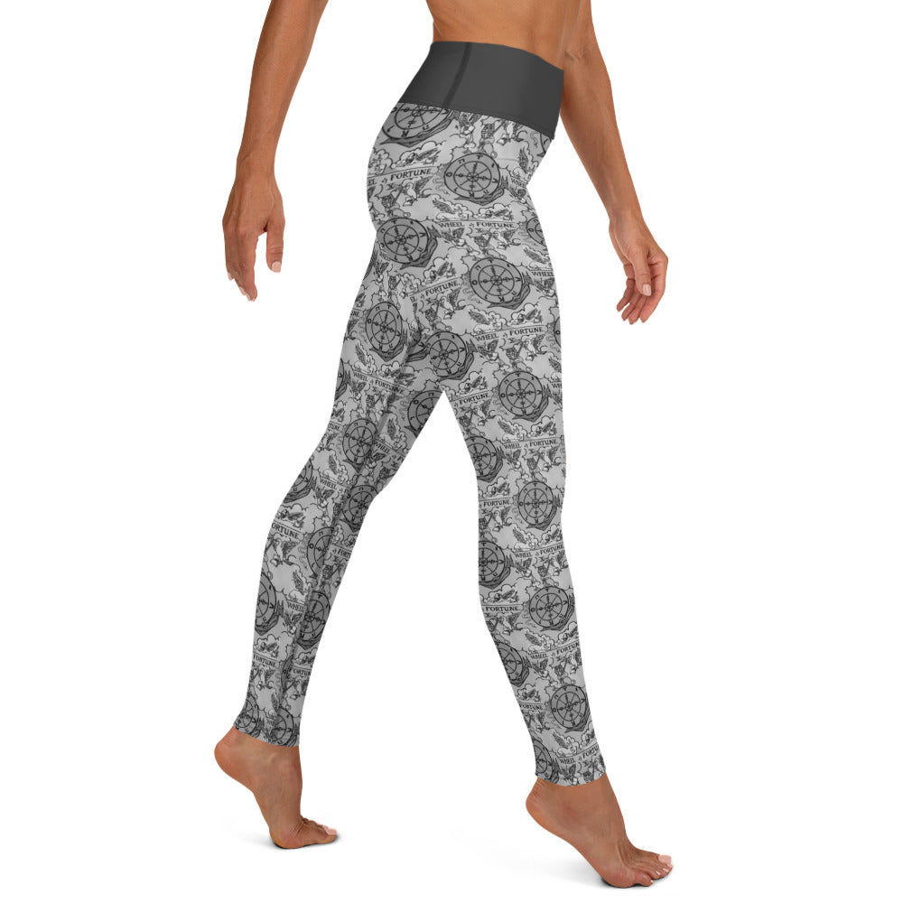 Wheel of Fortune Tarot Card Yoga Leggings