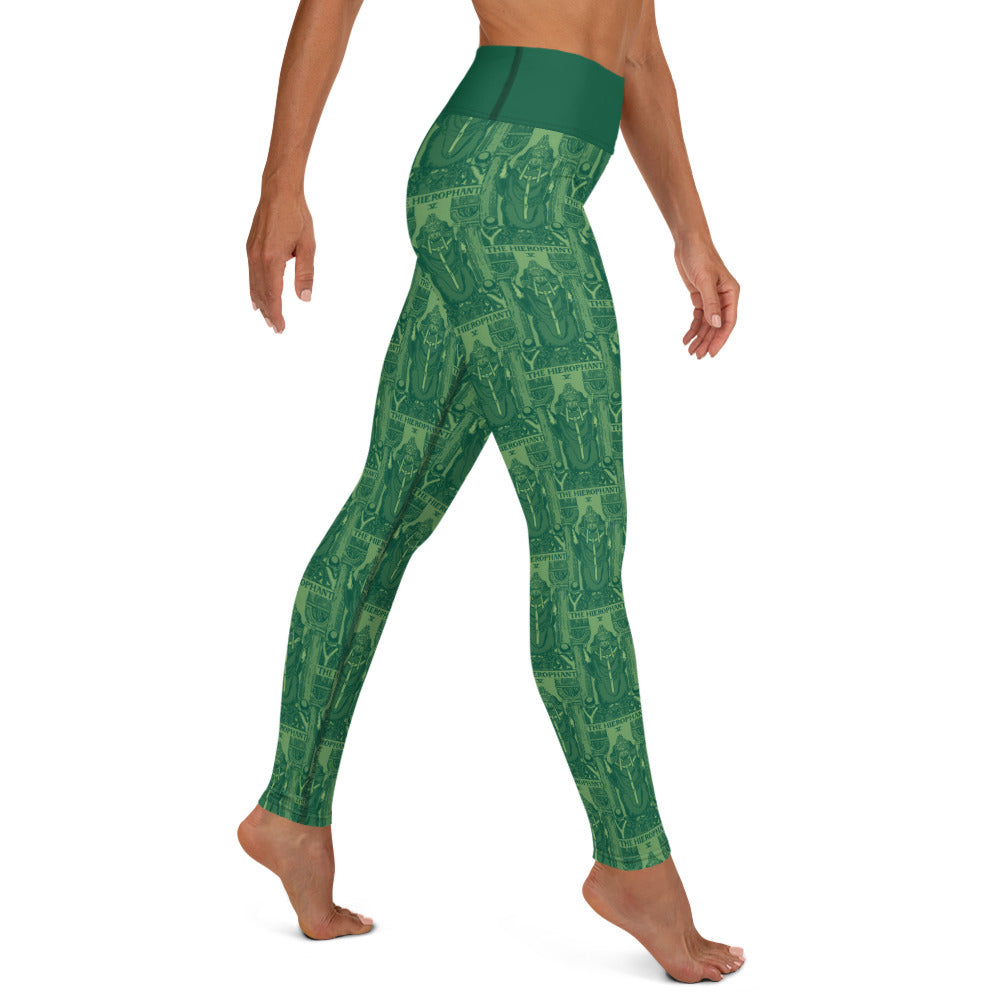 Hierophant Tarot Card Yoga Leggings