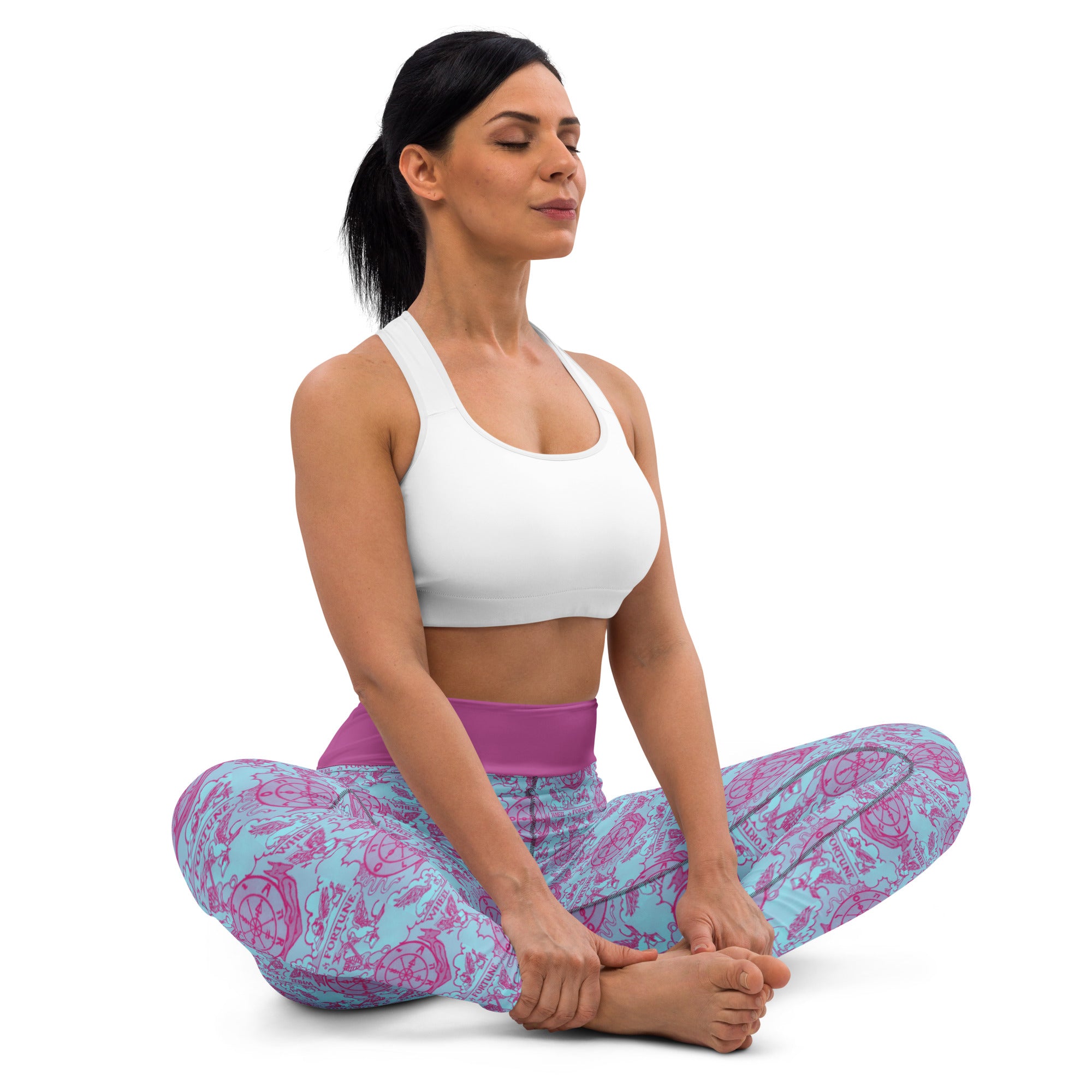Wheel of Fortune Tarot Card Yoga Leggings