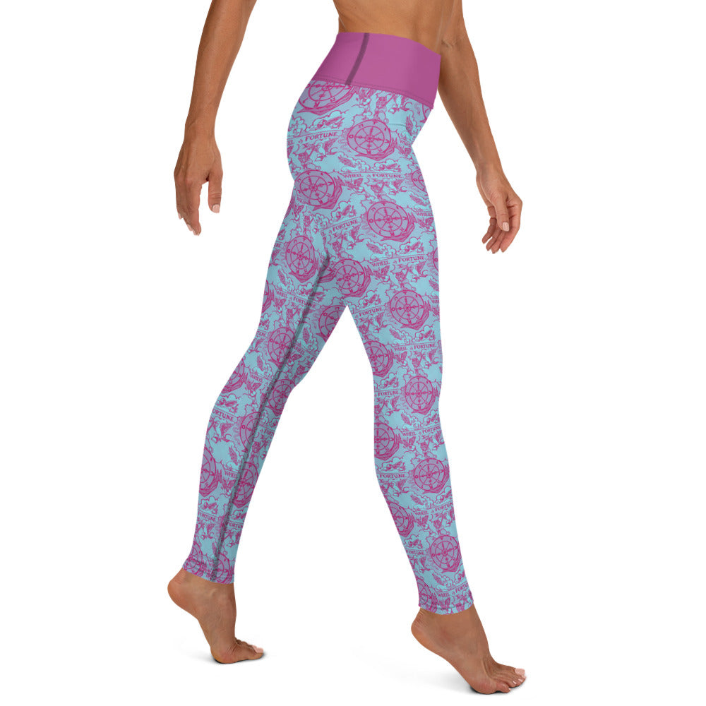 Wheel of Fortune Tarot Card Yoga Leggings