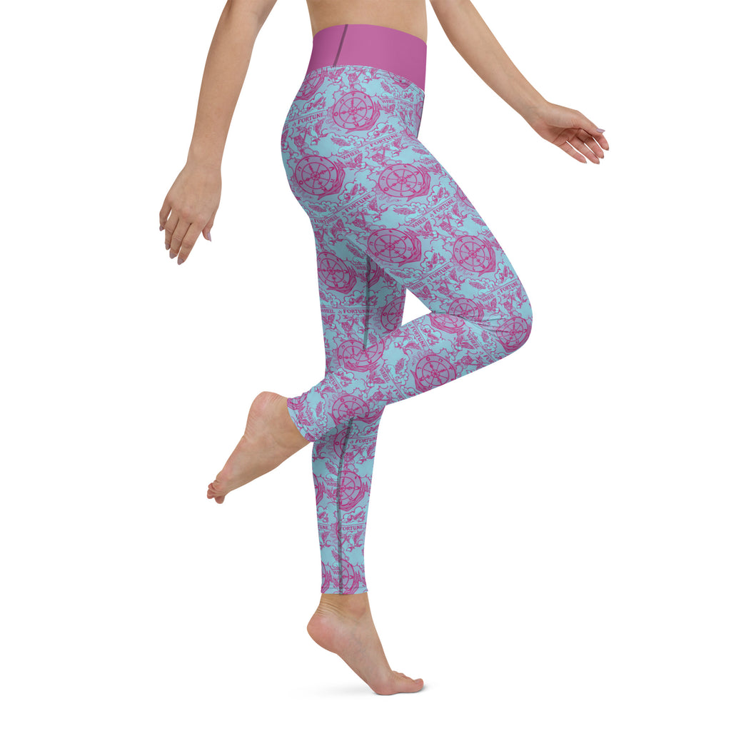 Wheel of Fortune Tarot Card Yoga Leggings