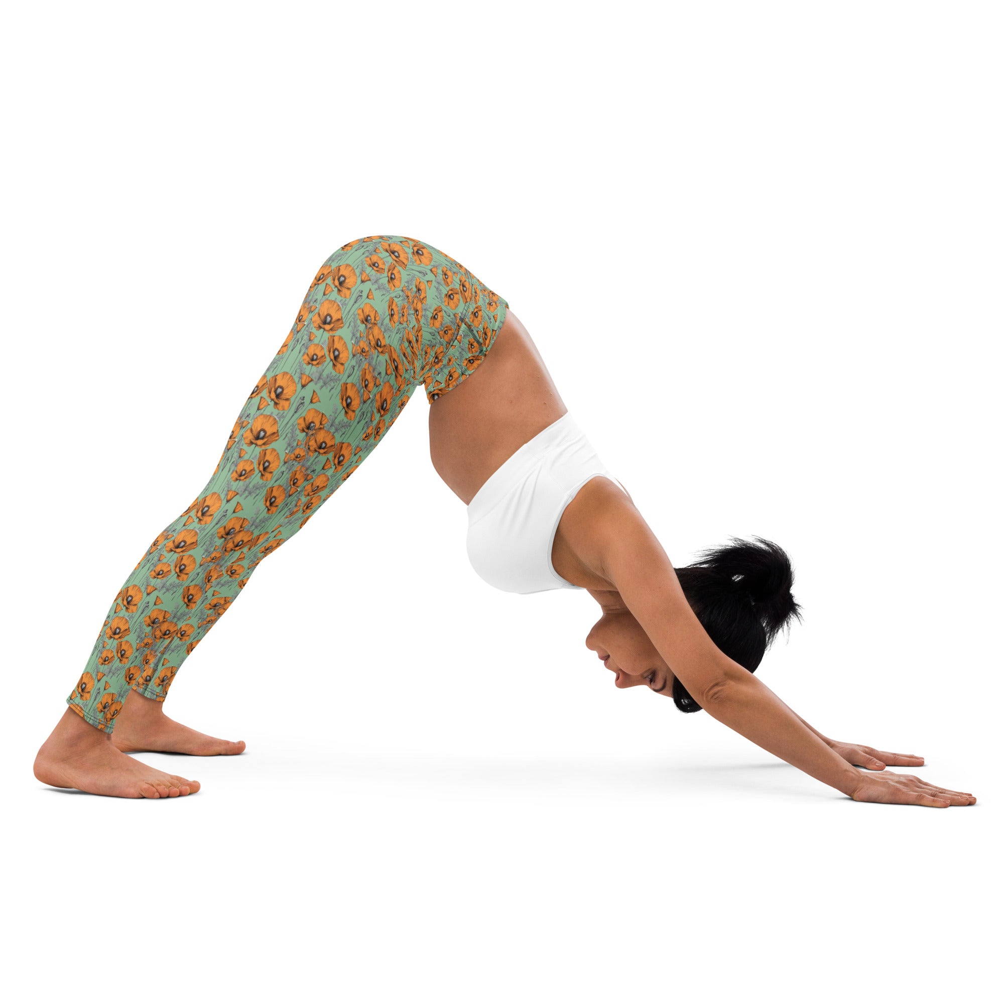 Original California Poppies Yoga Leggings