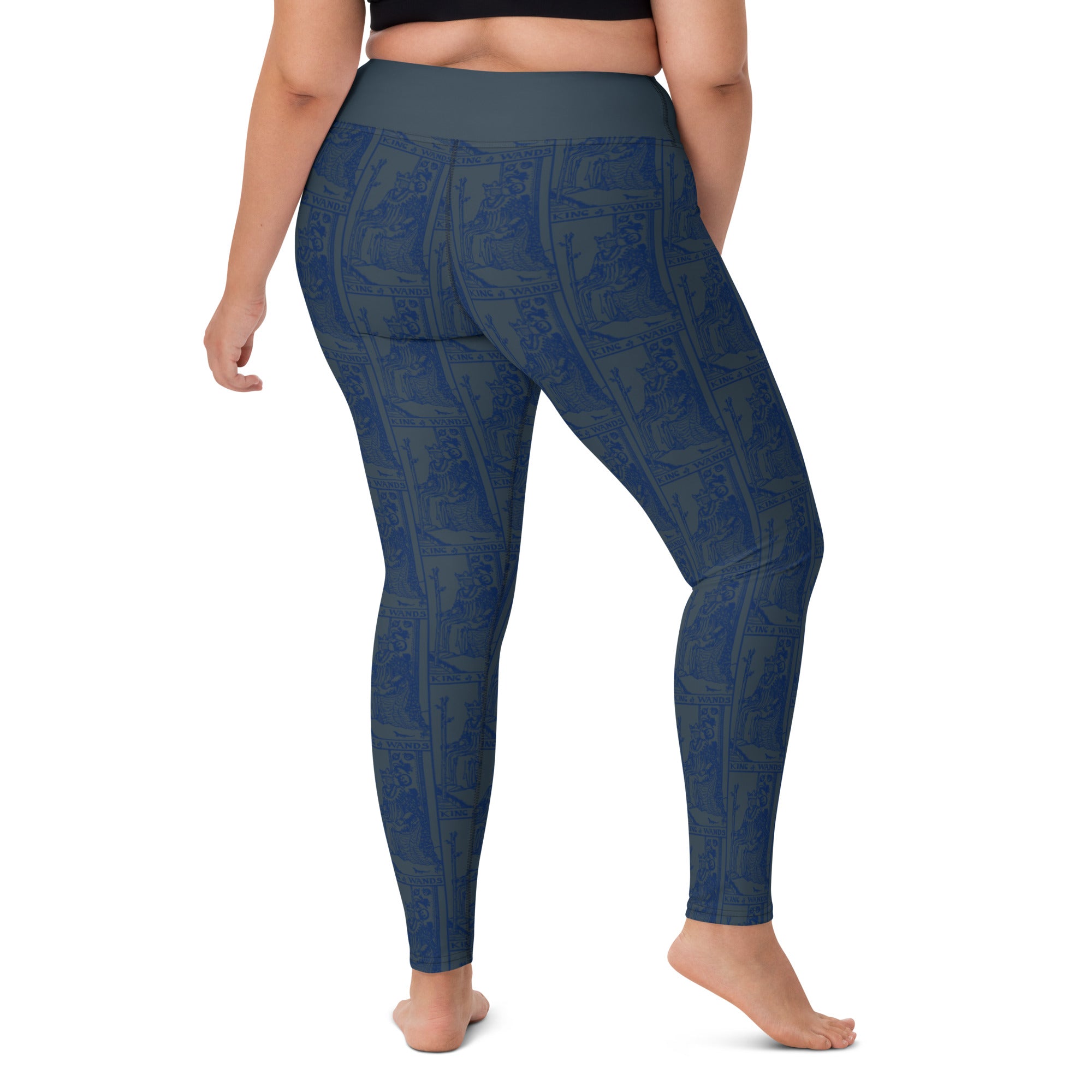 King of Wands Tarot Card Yoga Leggings