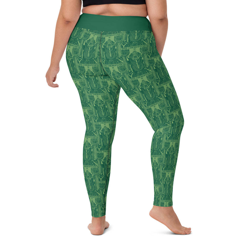 Hierophant Tarot Card Yoga Leggings