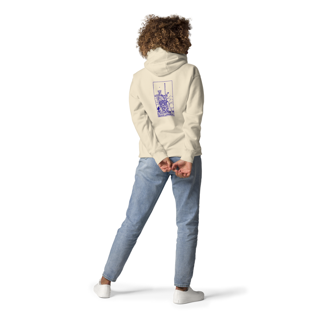 Queen of Swords Tarot Card Unisex Hoodie