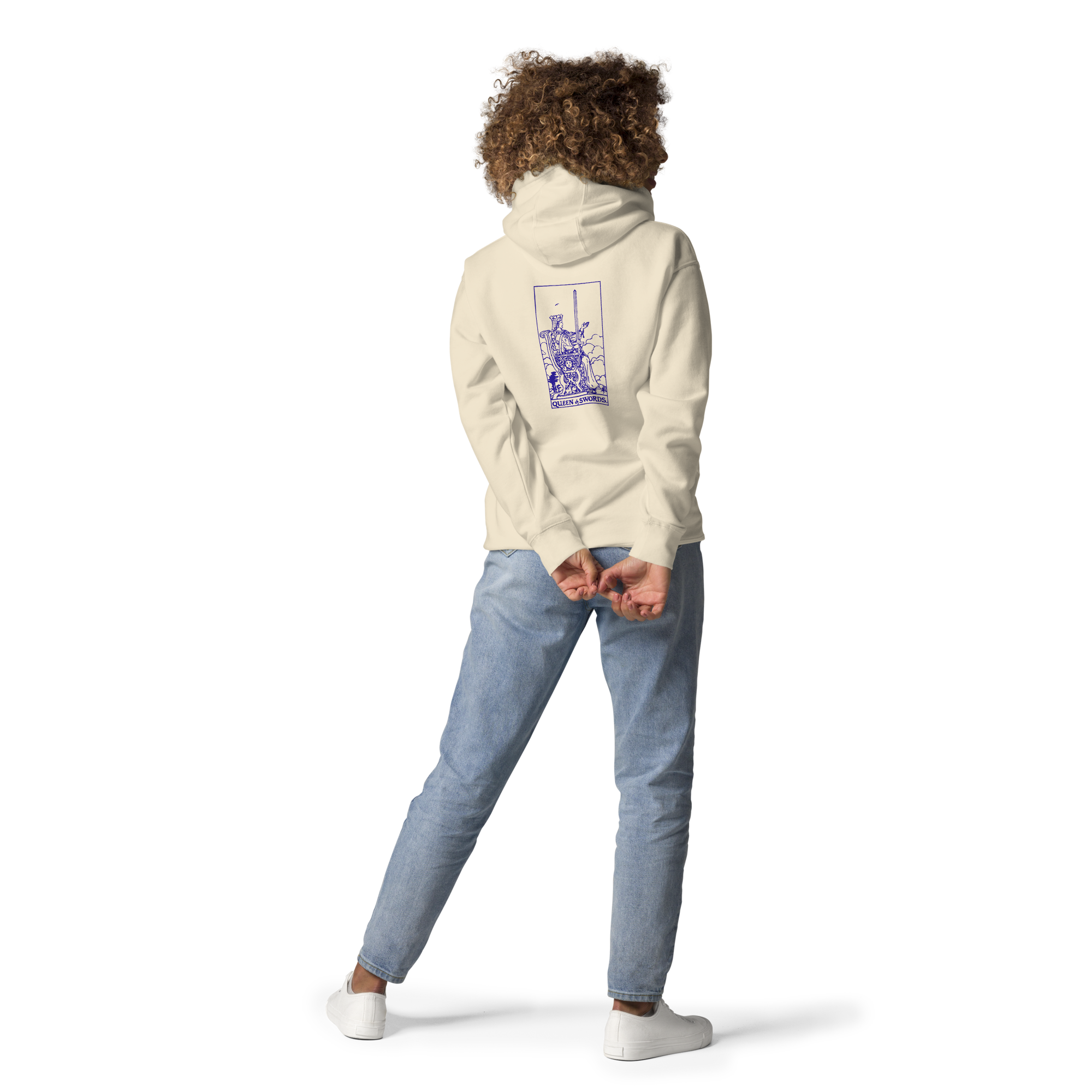 Queen of Swords Tarot Card Unisex Hoodie