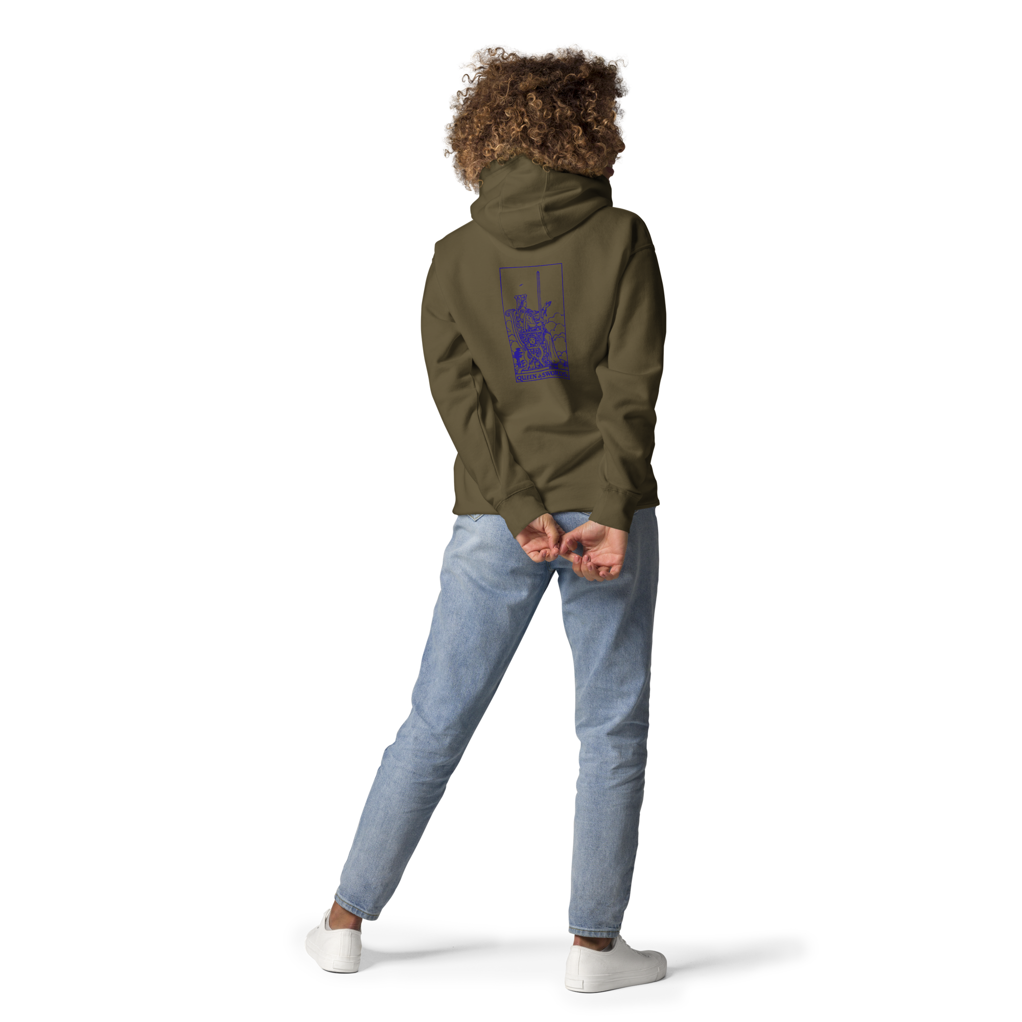 Queen of Swords Tarot Card Unisex Hoodie