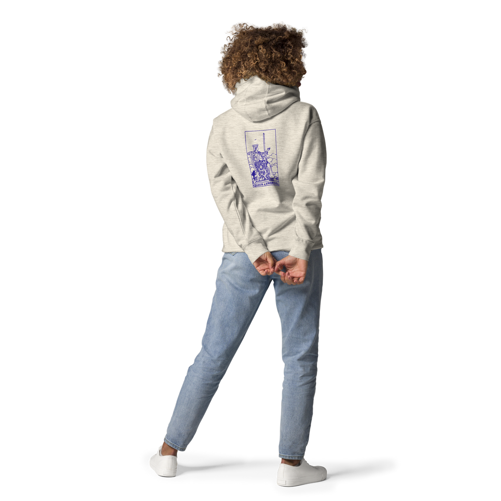 Queen of Swords Tarot Card Unisex Hoodie
