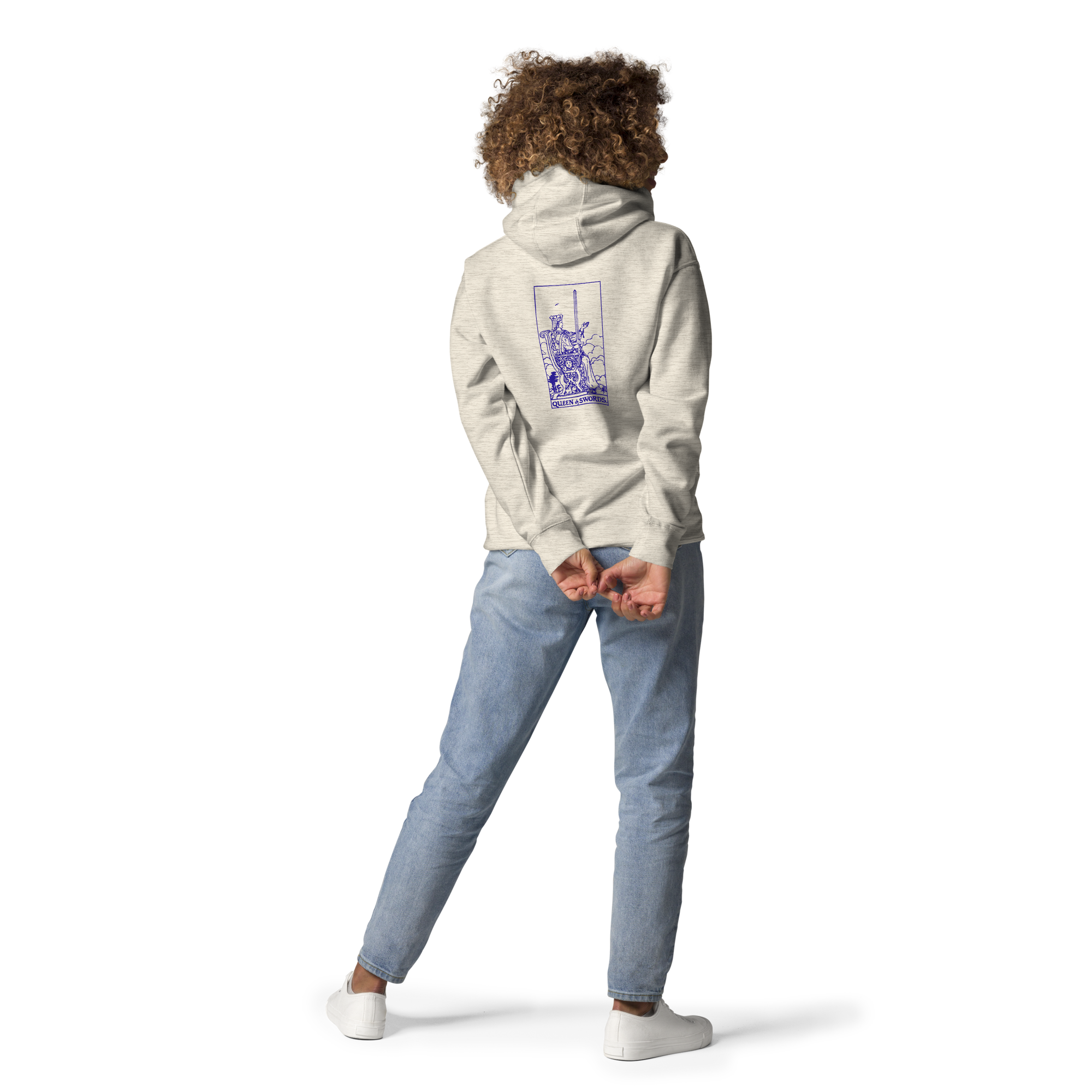 Queen of Swords Tarot Card Unisex Hoodie