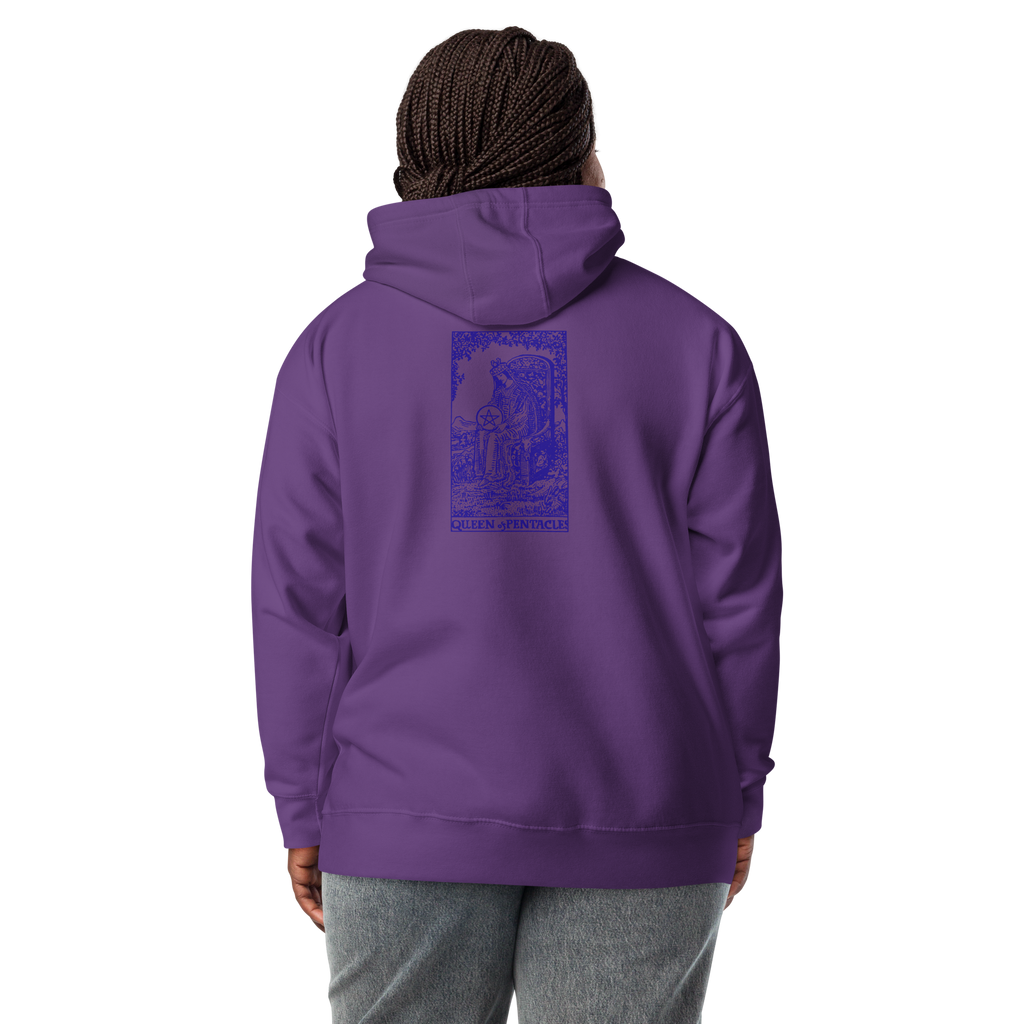 Queen of Pentacles Tarot Card Unisex Hoodie