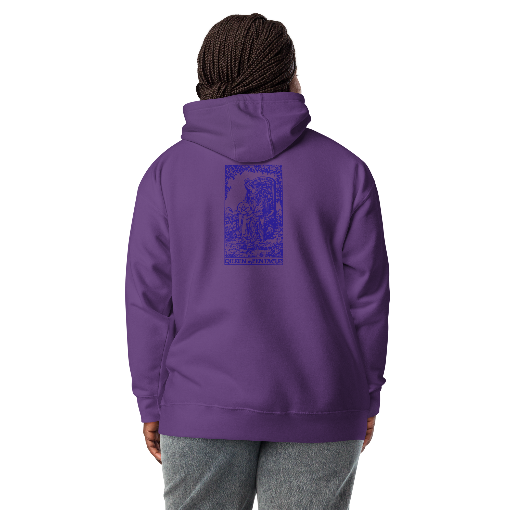 Queen of Pentacles Tarot Card Unisex Hoodie