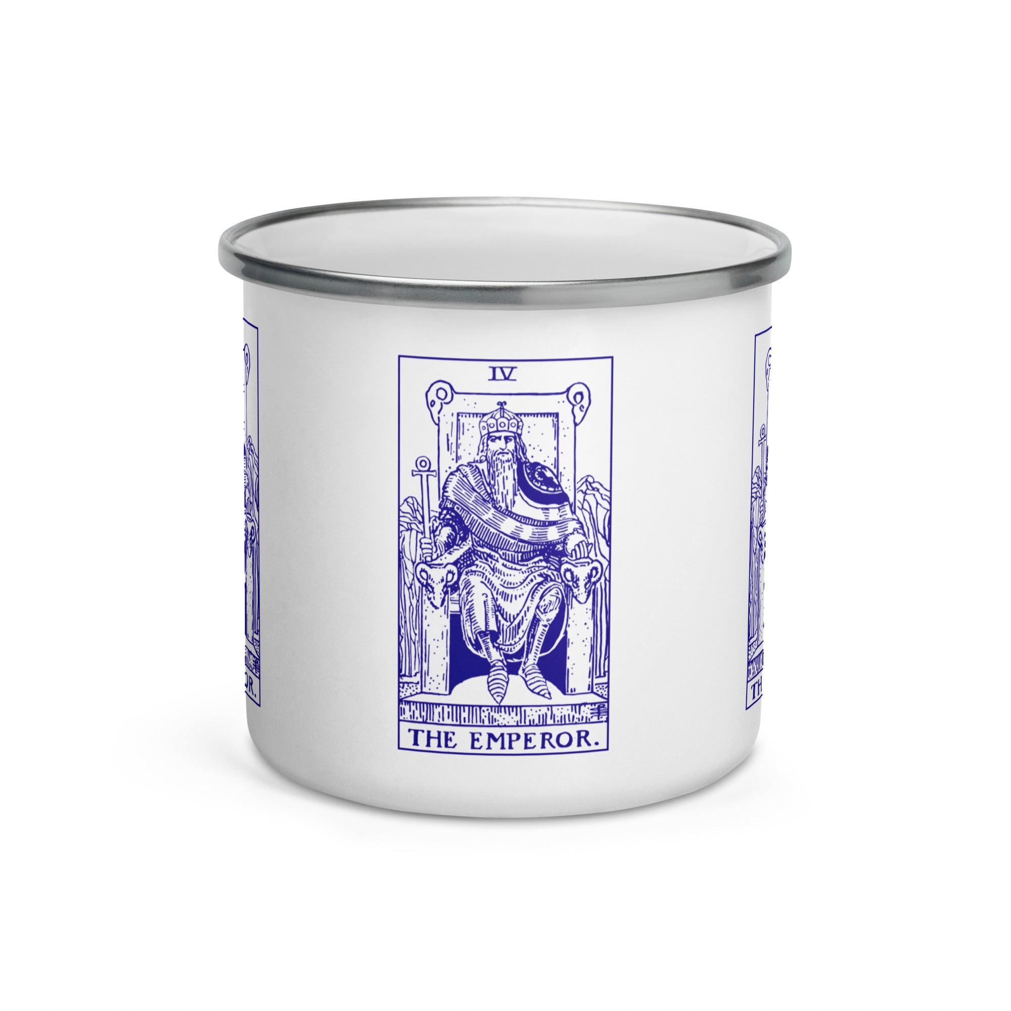 The Emperor Tarot Card Camping Mug