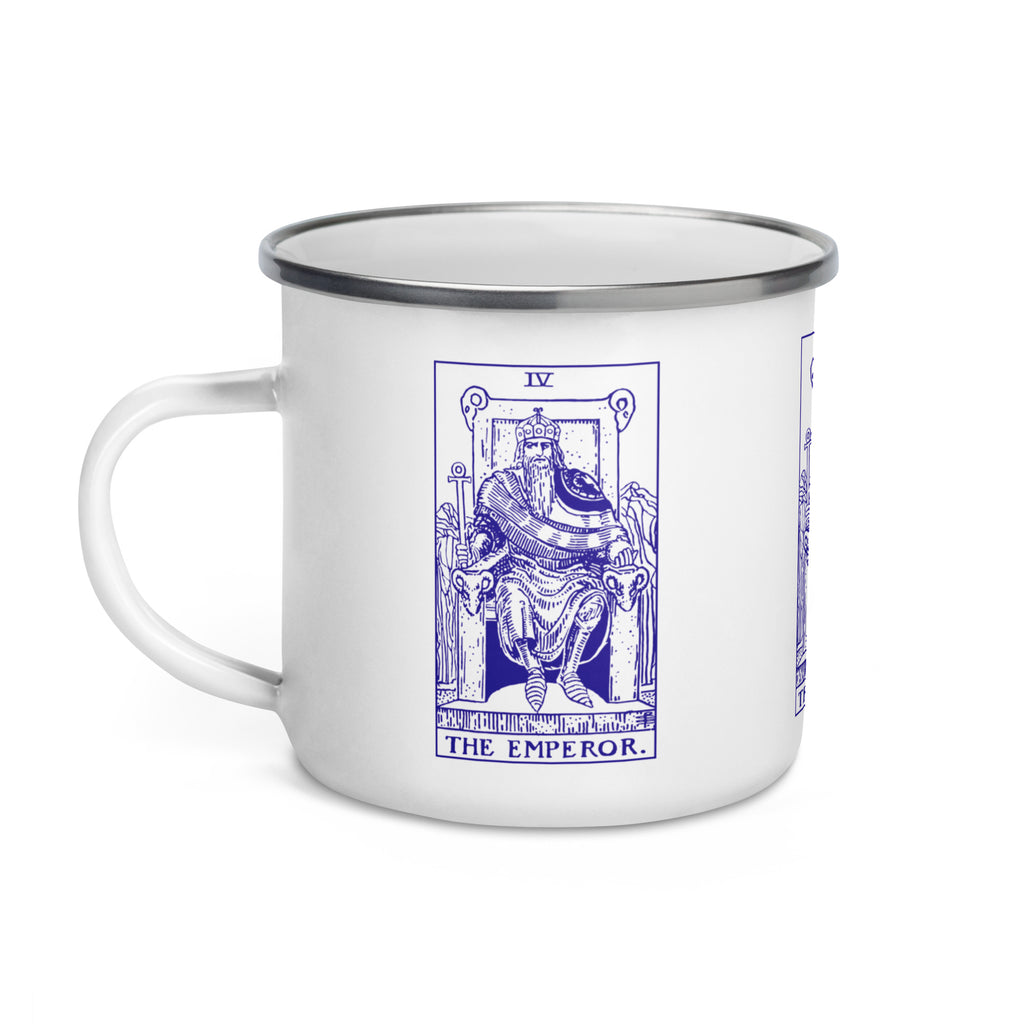 The Emperor Tarot Card Camping Mug
