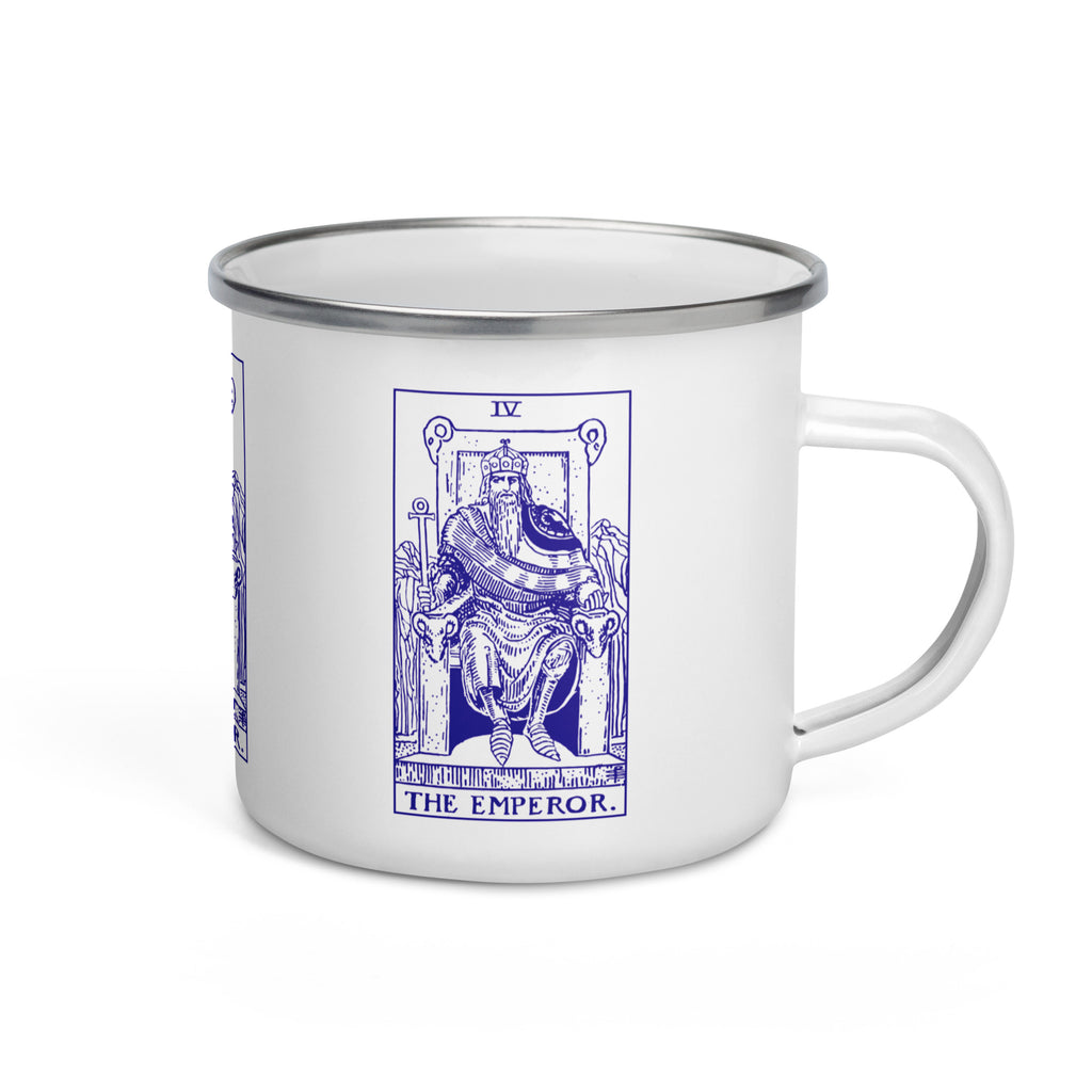 The Emperor Tarot Card Camping Mug