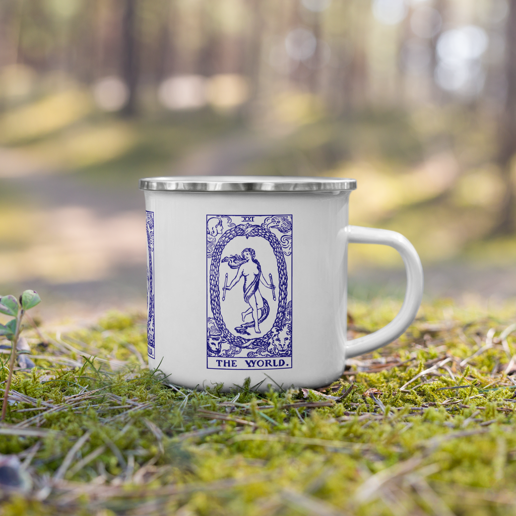 The World Tarot Card Camping Mug