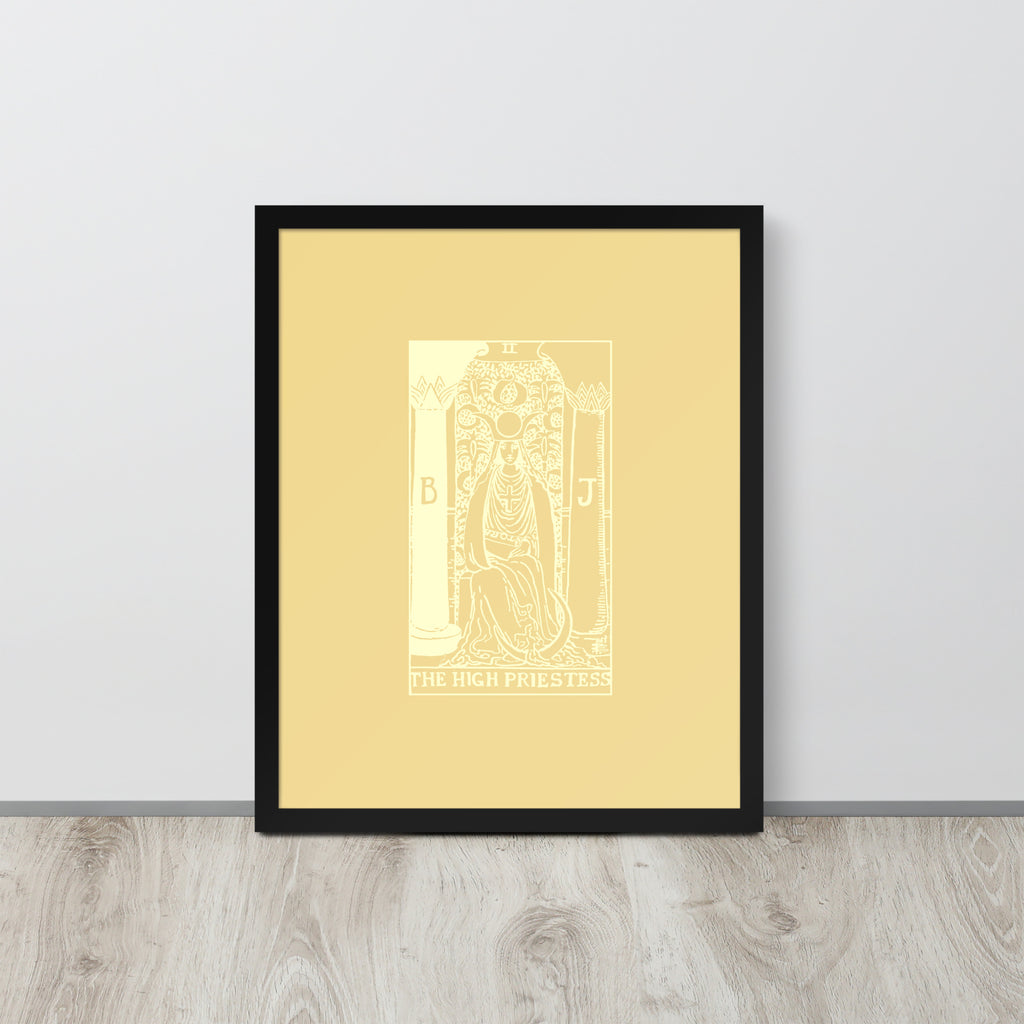 The High Priestess Tarot Card, Framed 16x20 Print