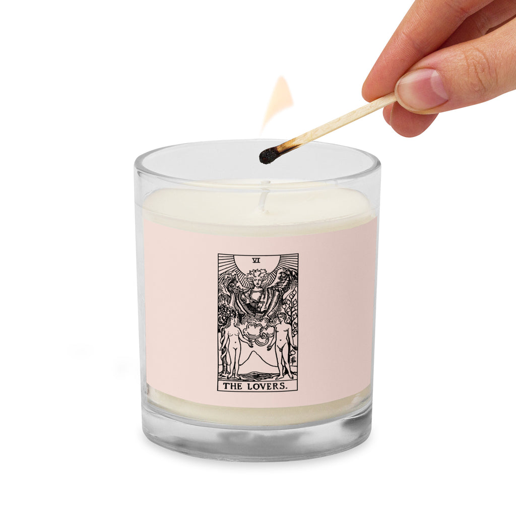 The Lovers Tarot Card Scentless Soy Candle