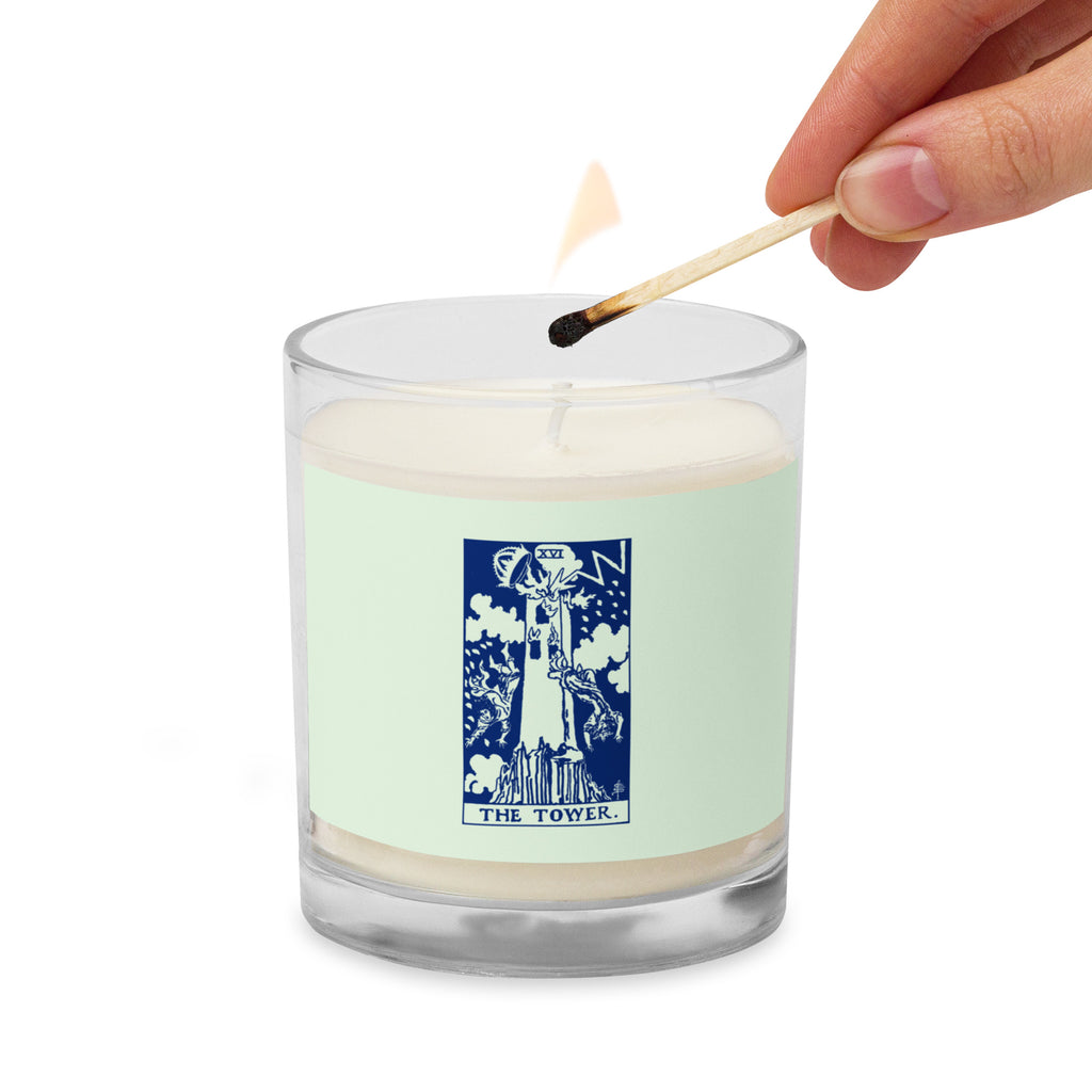 The Tower Tarot Card Scentless Soy Candle