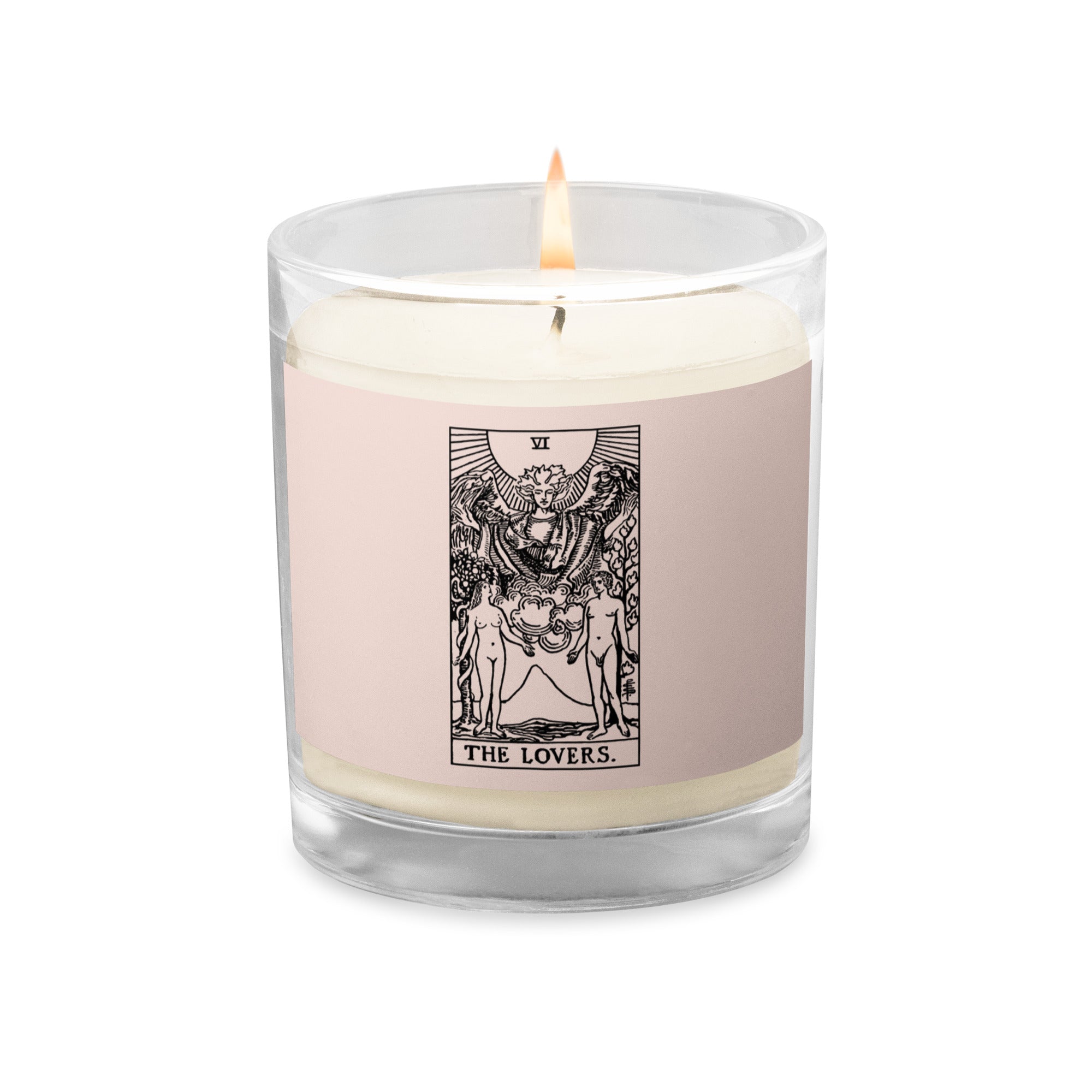 The Lovers Tarot Card Scentless Soy Candle