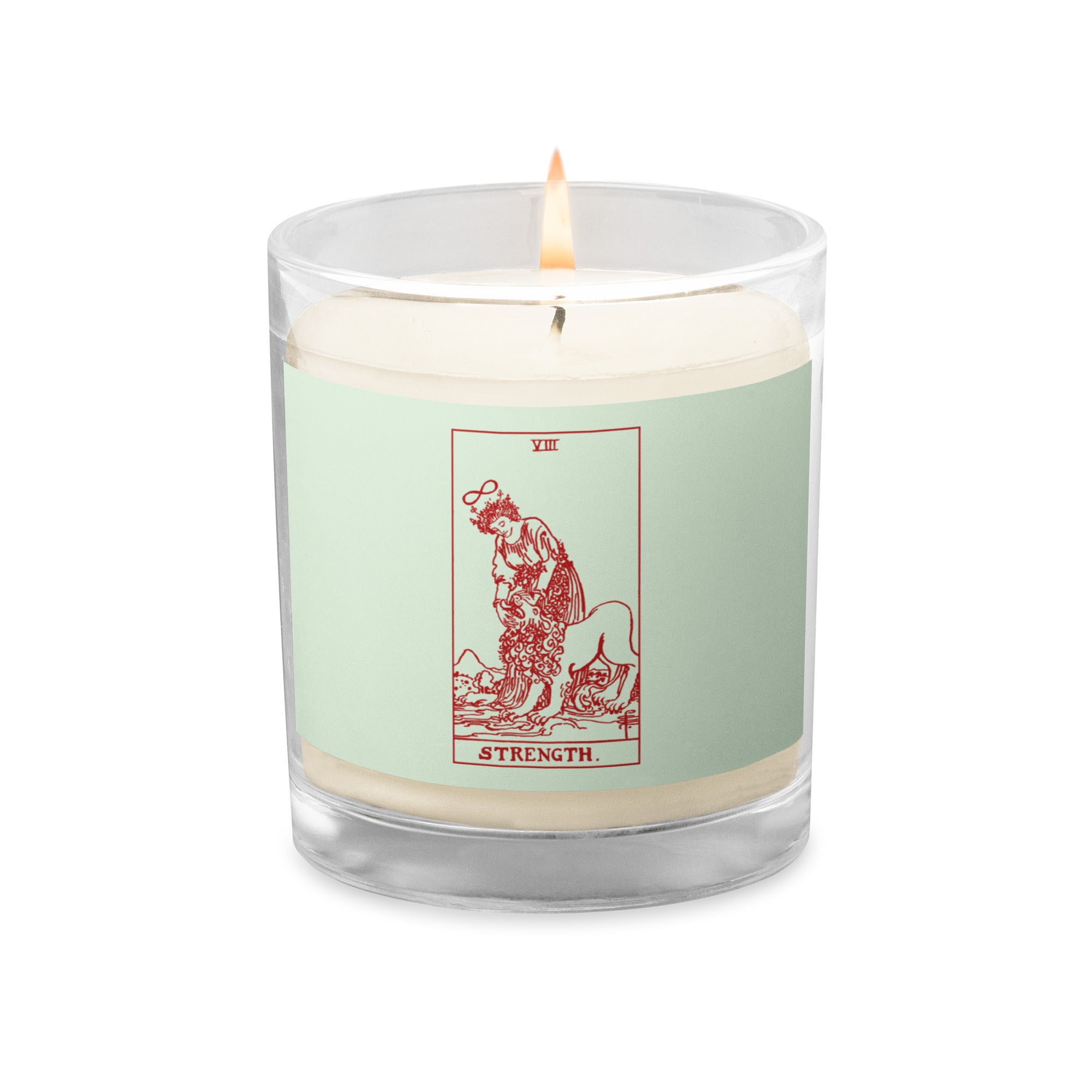 Strength Tarot Card Scentless Soy Candle