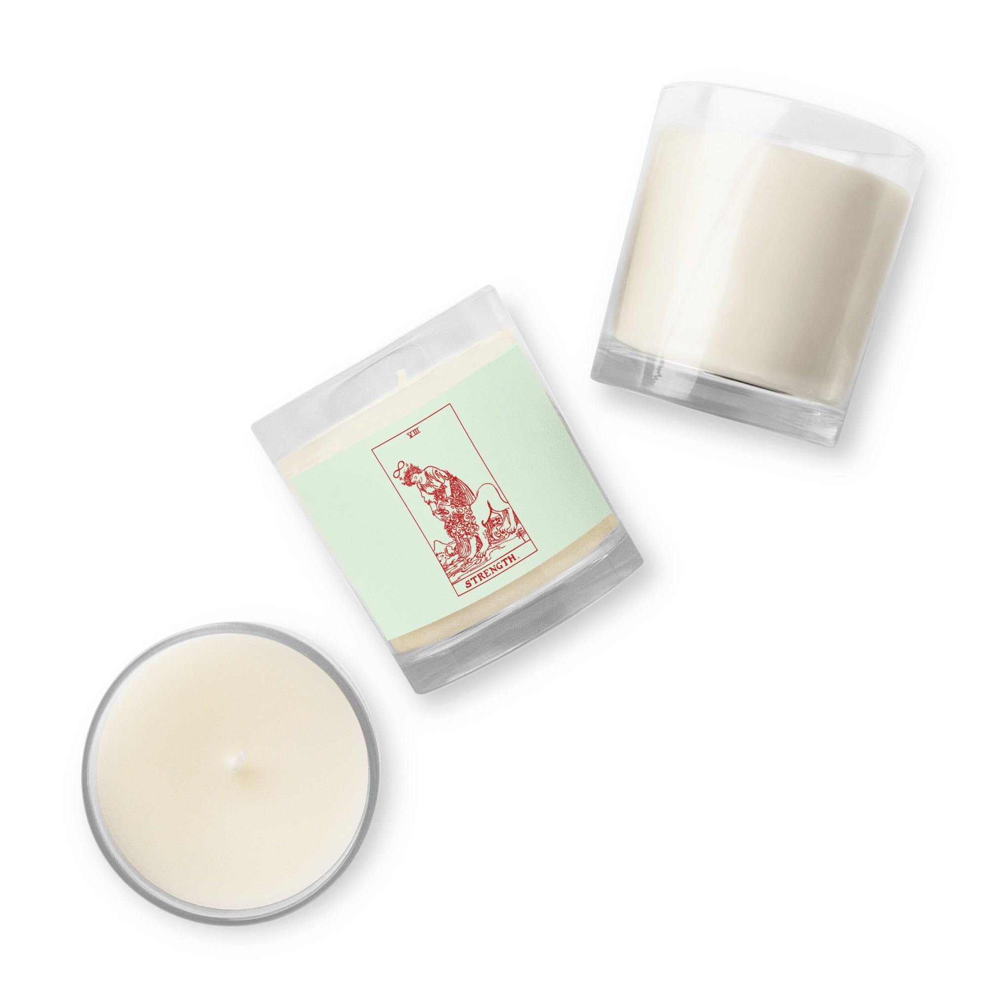 Strength Tarot Card Scentless Soy Candle