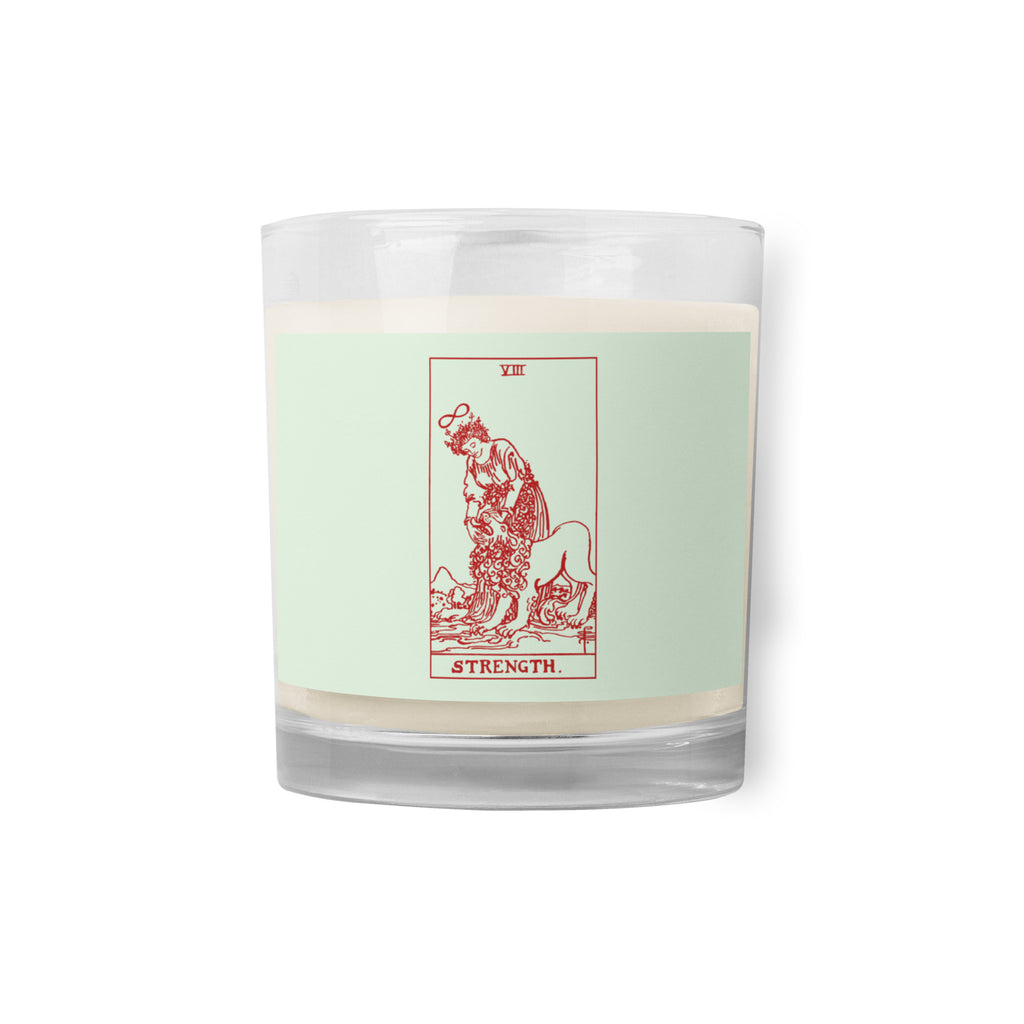 Strength Tarot Card Scentless Soy Candle