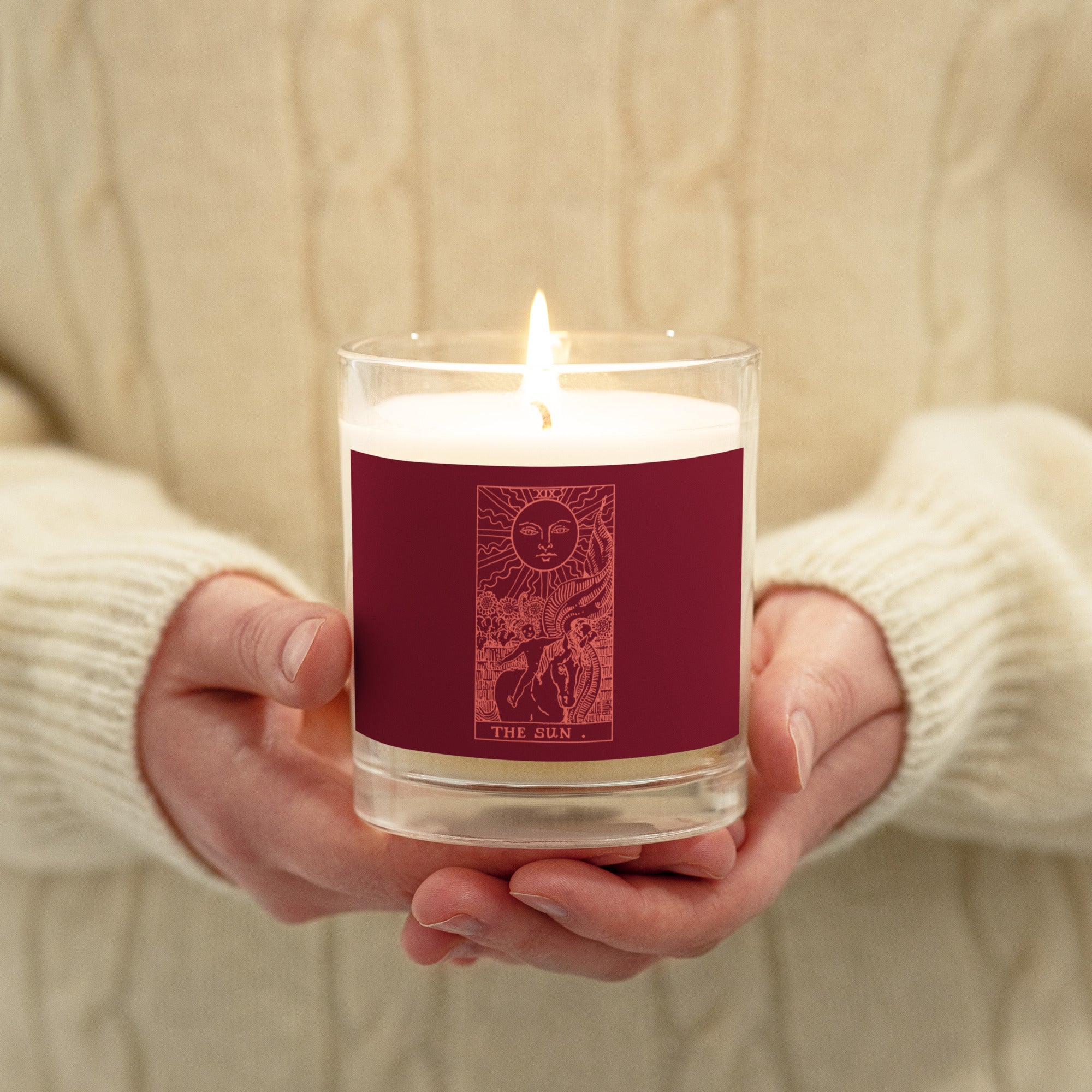 The Sun Tarot Card Scentless Soy Candle